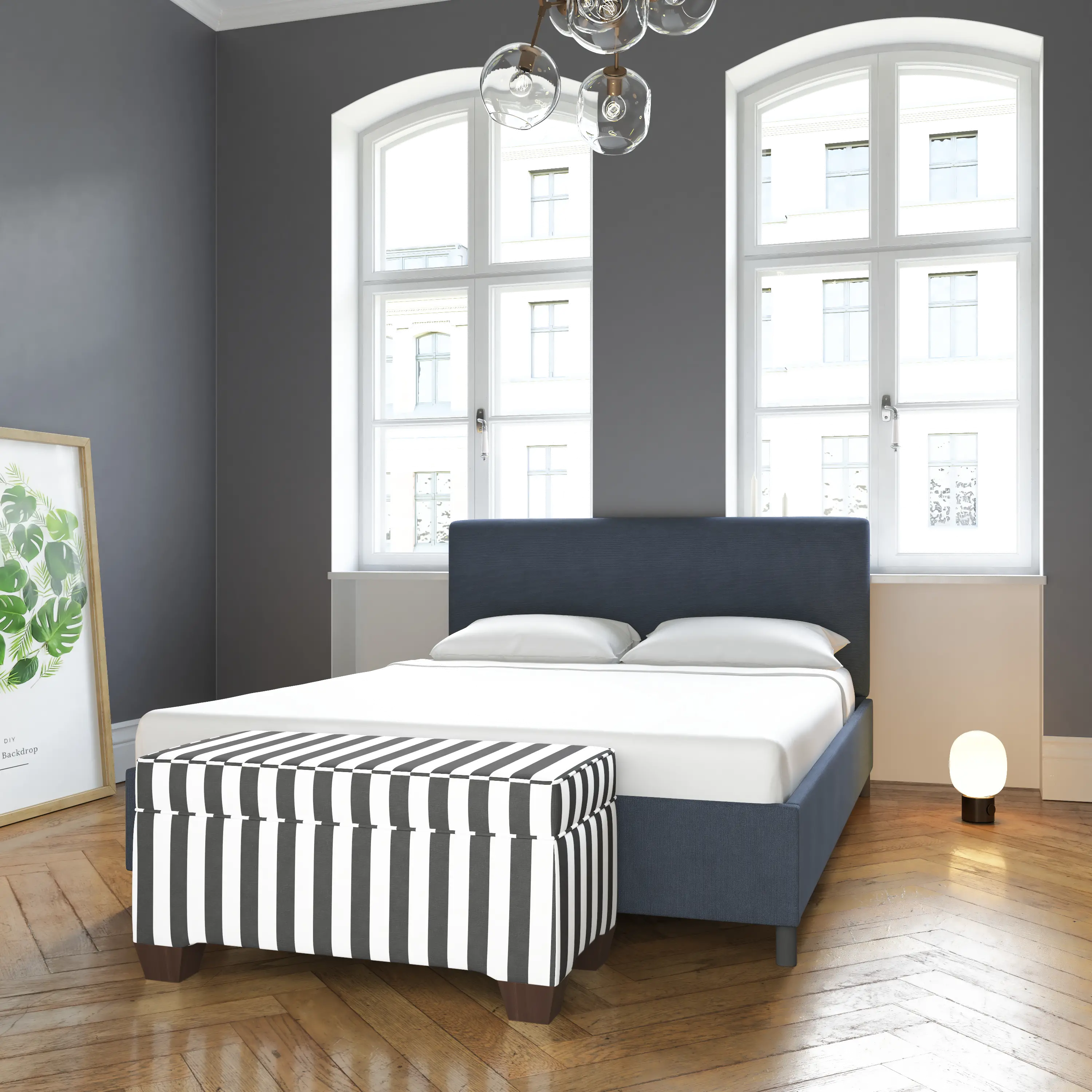 753PBDLNNNV Brianna Navy King Platform Bed - Skyline Furniture-8