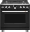 C2Y366P3TD1 Cafe 5.75 cu ft Dual Fuel Range - Matte Black 36 Inch