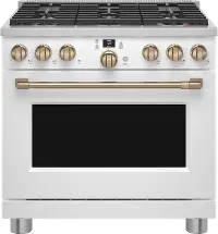 C2Y366P4TW2 Cafe 5.75 cu ft Dual Fuel Range - Matte White 36 Inch