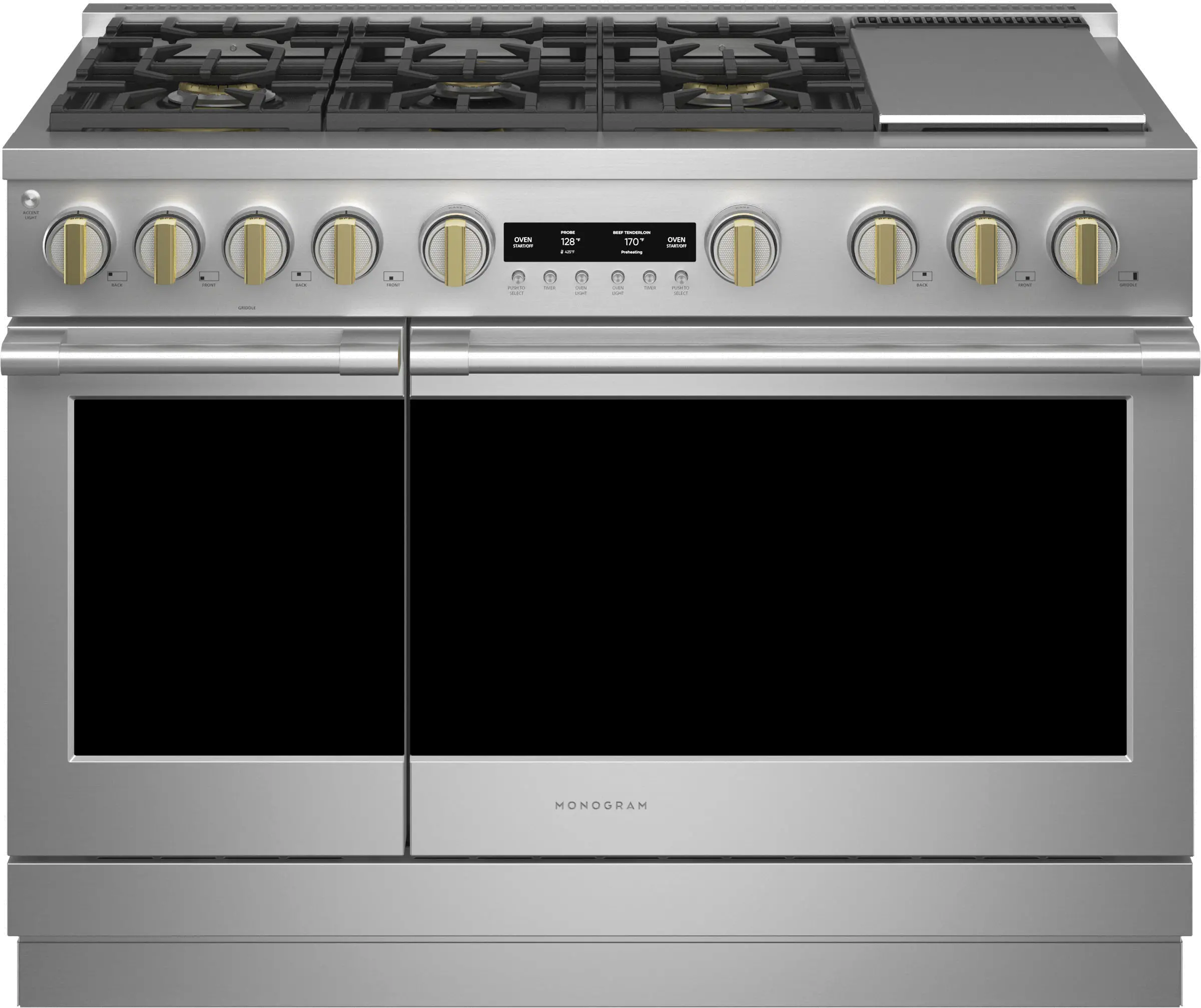 ZDP486NDTSS Monogram Professional 8.25 cu ft Dual Fuel Range - Stainless Steel 48 Inch-1