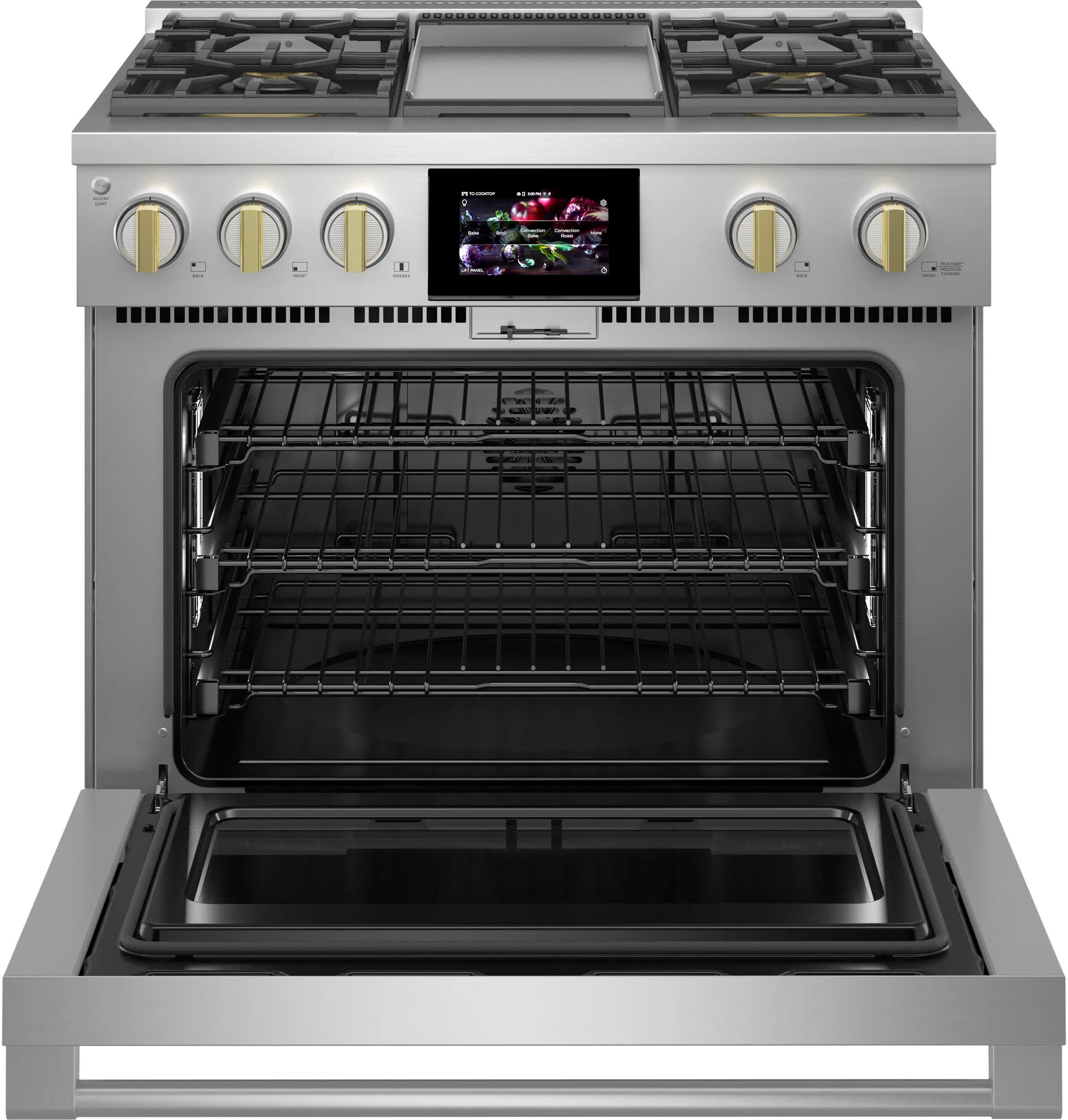 ZDP364NDTSS Monogram Professional 5.75 cu ft Dual Fuel Range - Stainless Steel 36 Inch-3
