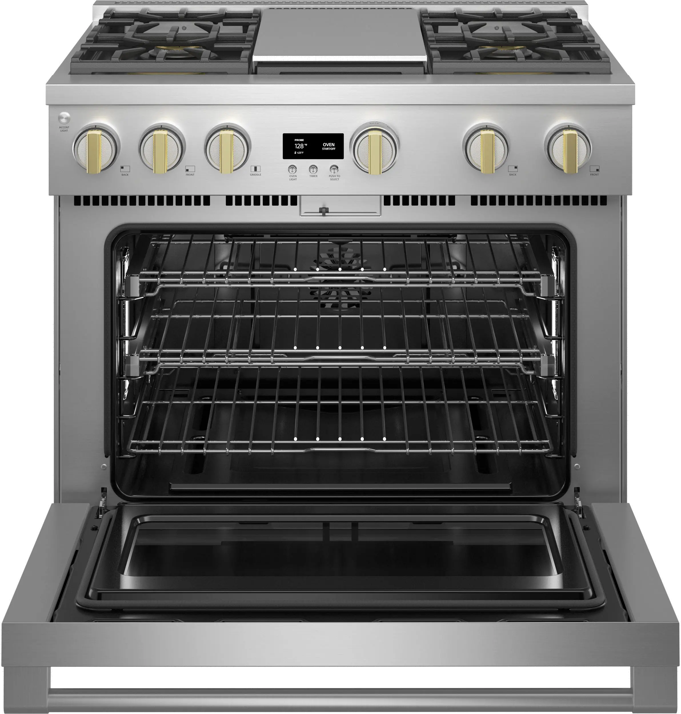 ZGP364NDTSS Monogram  Professional 6.2 cu ft Gas Range - Stainless Steel 36 Inch-3