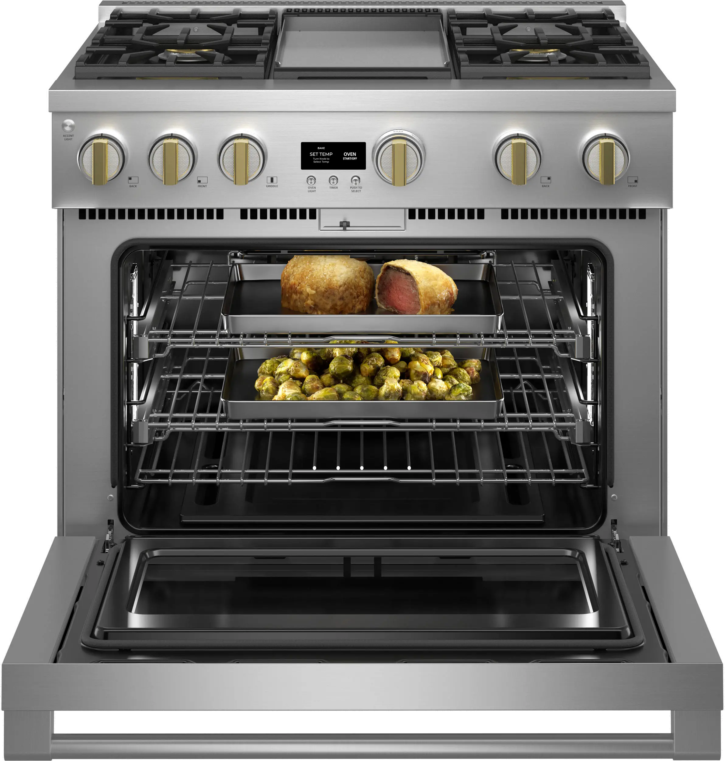 ZGP364NDTSS Monogram  Professional 6.2 cu ft Gas Range - Stainless Steel 36 Inch-4