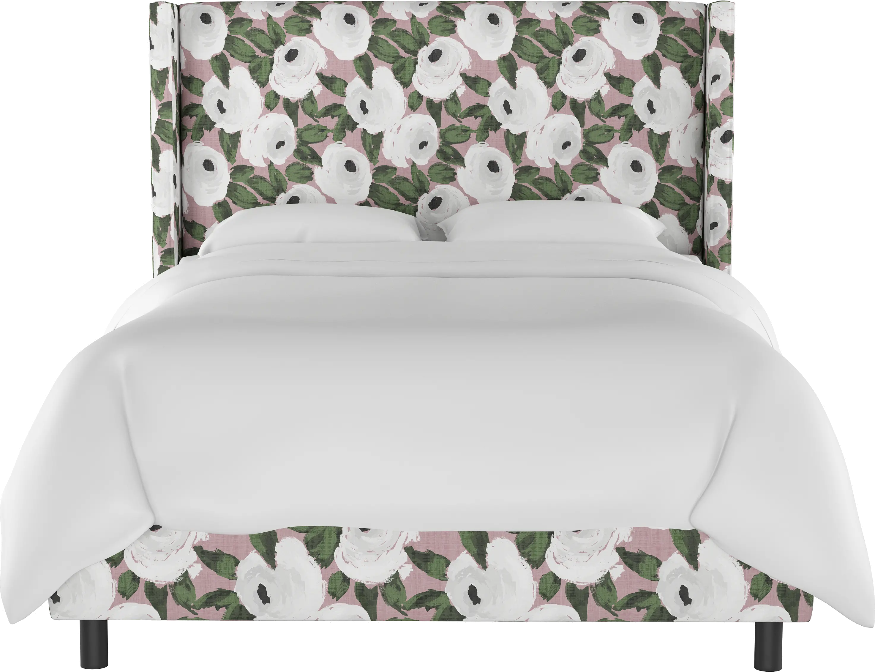 501BEDBLMSBRYRSBLSHIVYOGA Penelope Rose Floral Straight Wingback Full Bed - Skyline Furniture-3