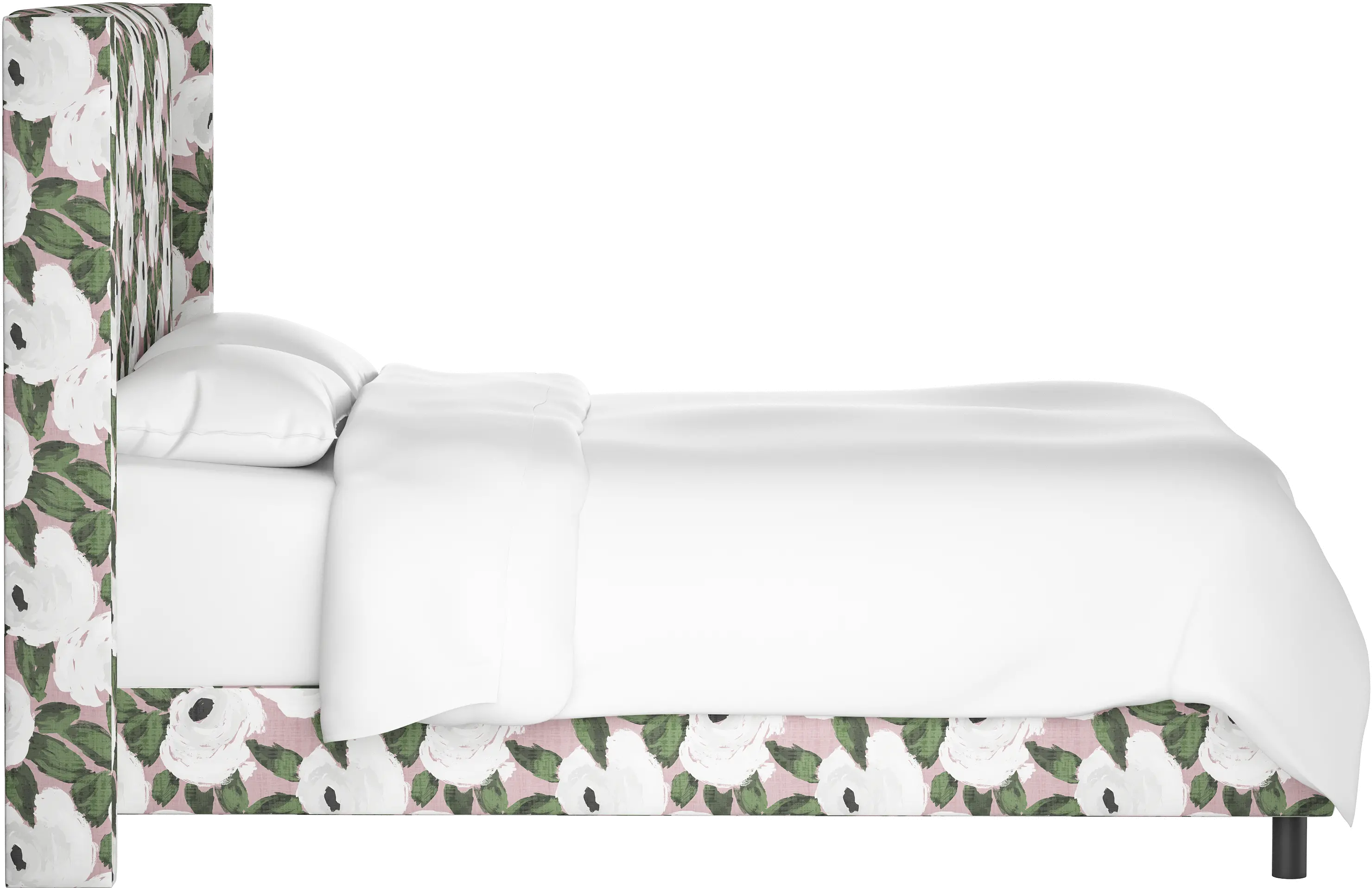 501BEDBLMSBRYRSBLSHIVYOGA Penelope Rose Floral Straight Wingback Full Bed - Skyline Furniture-4
