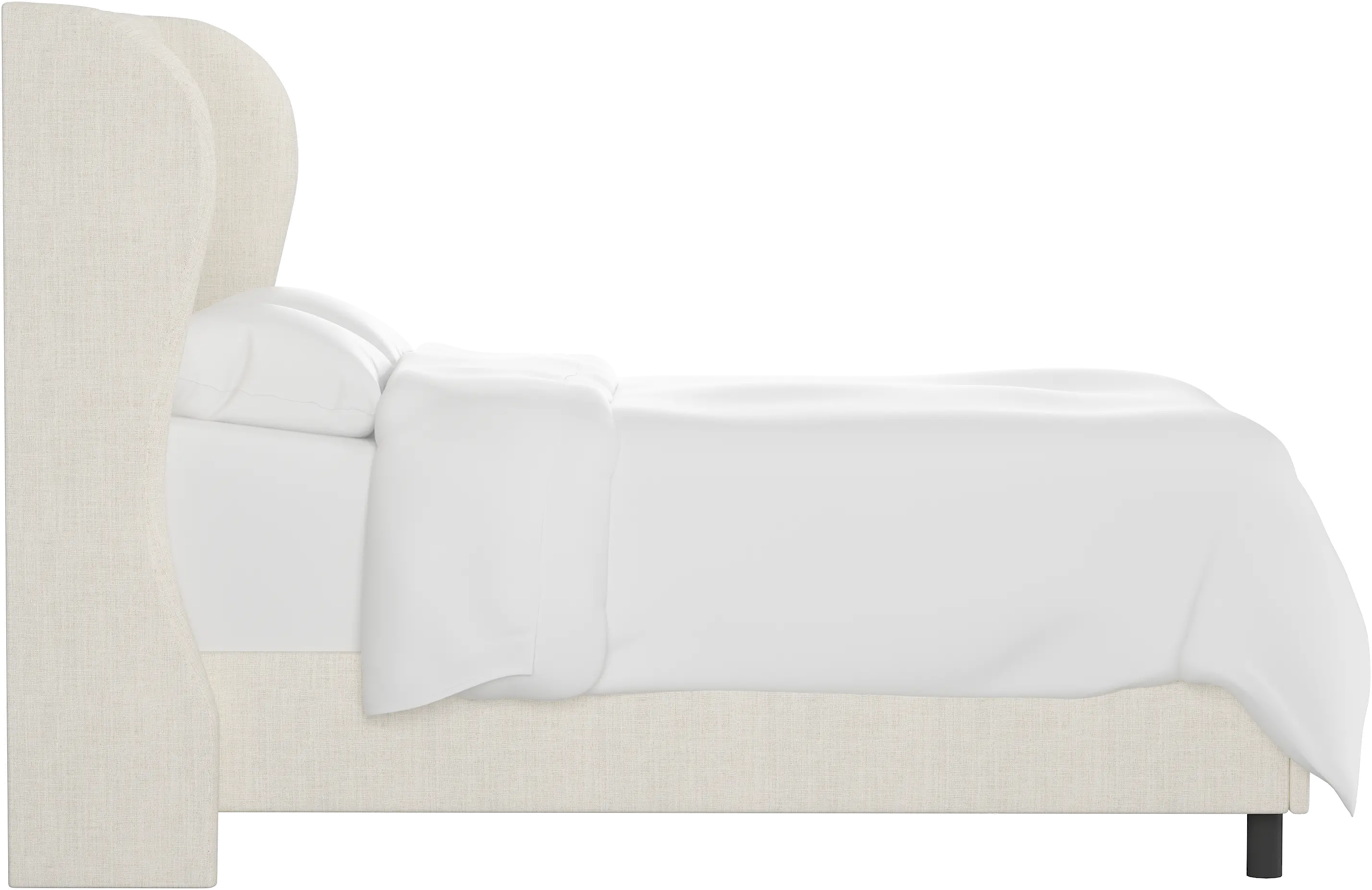 413BEDLNNTLC Izzy Cream Sloped Wingback King Bed - Skyline Furniture-4