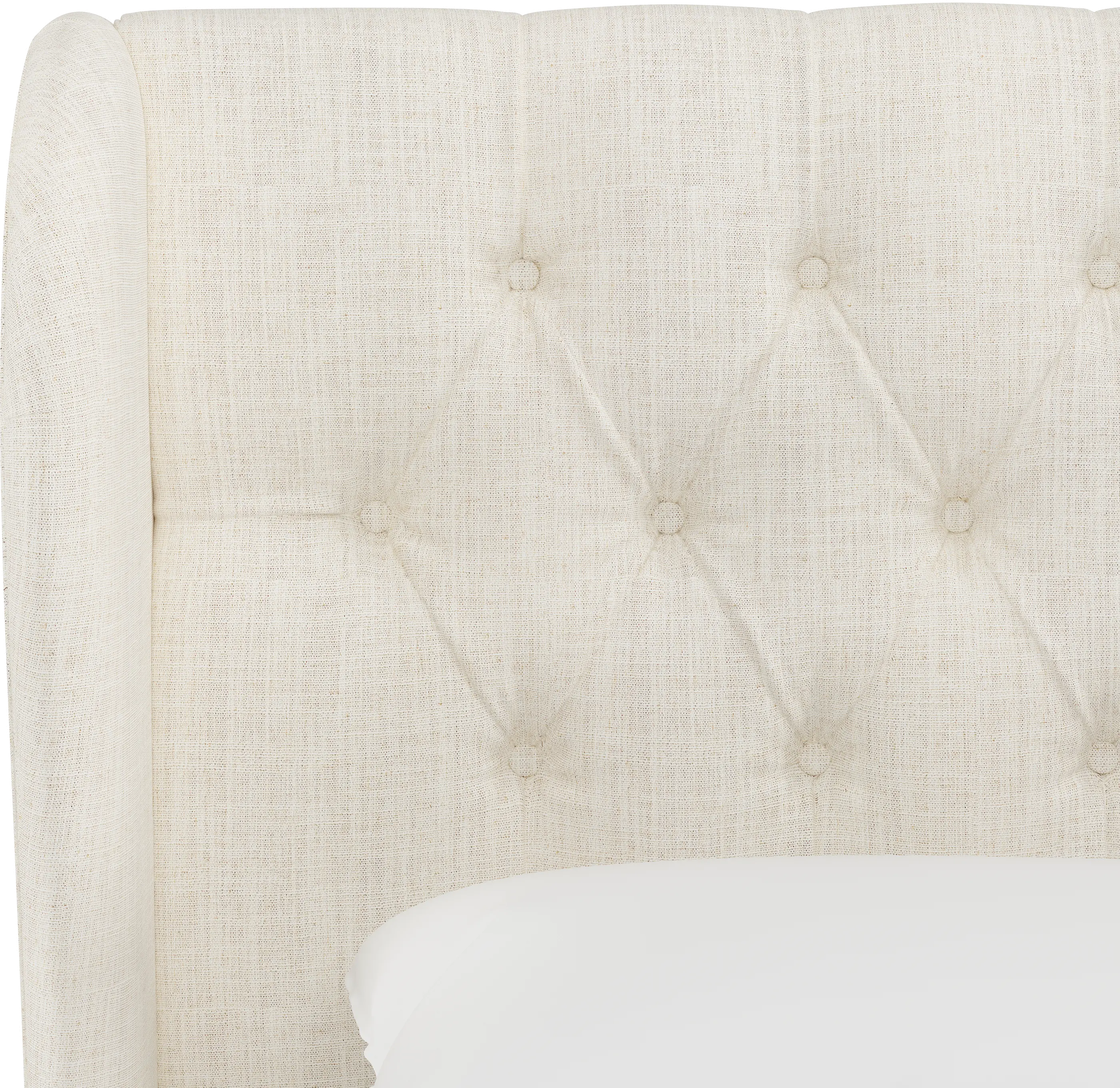 410BEDLNNTLC Izzy Cream Sloped Wingback Twin Bed - Skyline Furniture-5