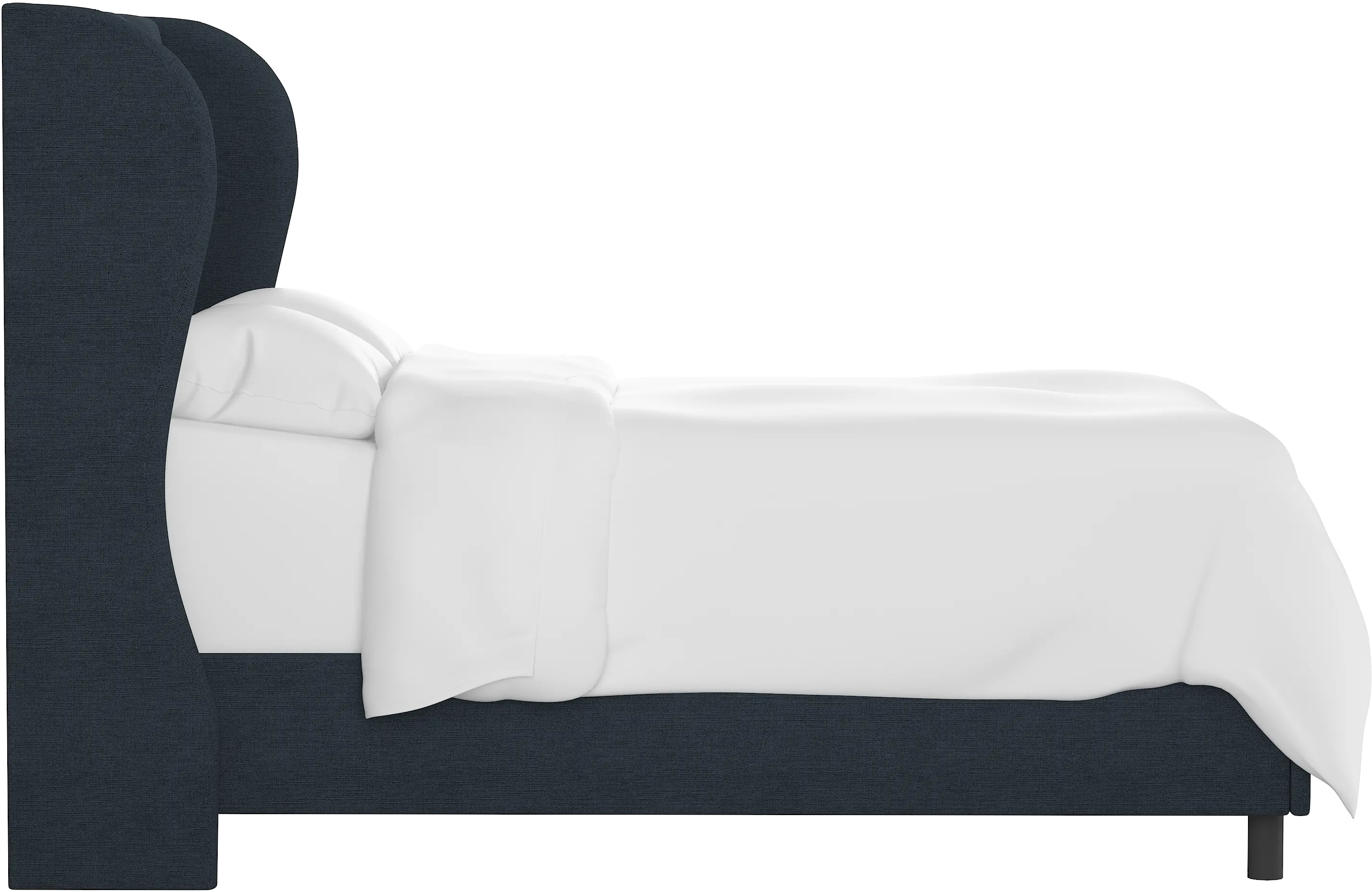 412BEDLNNNV Izzy Navy Sloped Wingback Queen Bed - Skyline Furniture-4