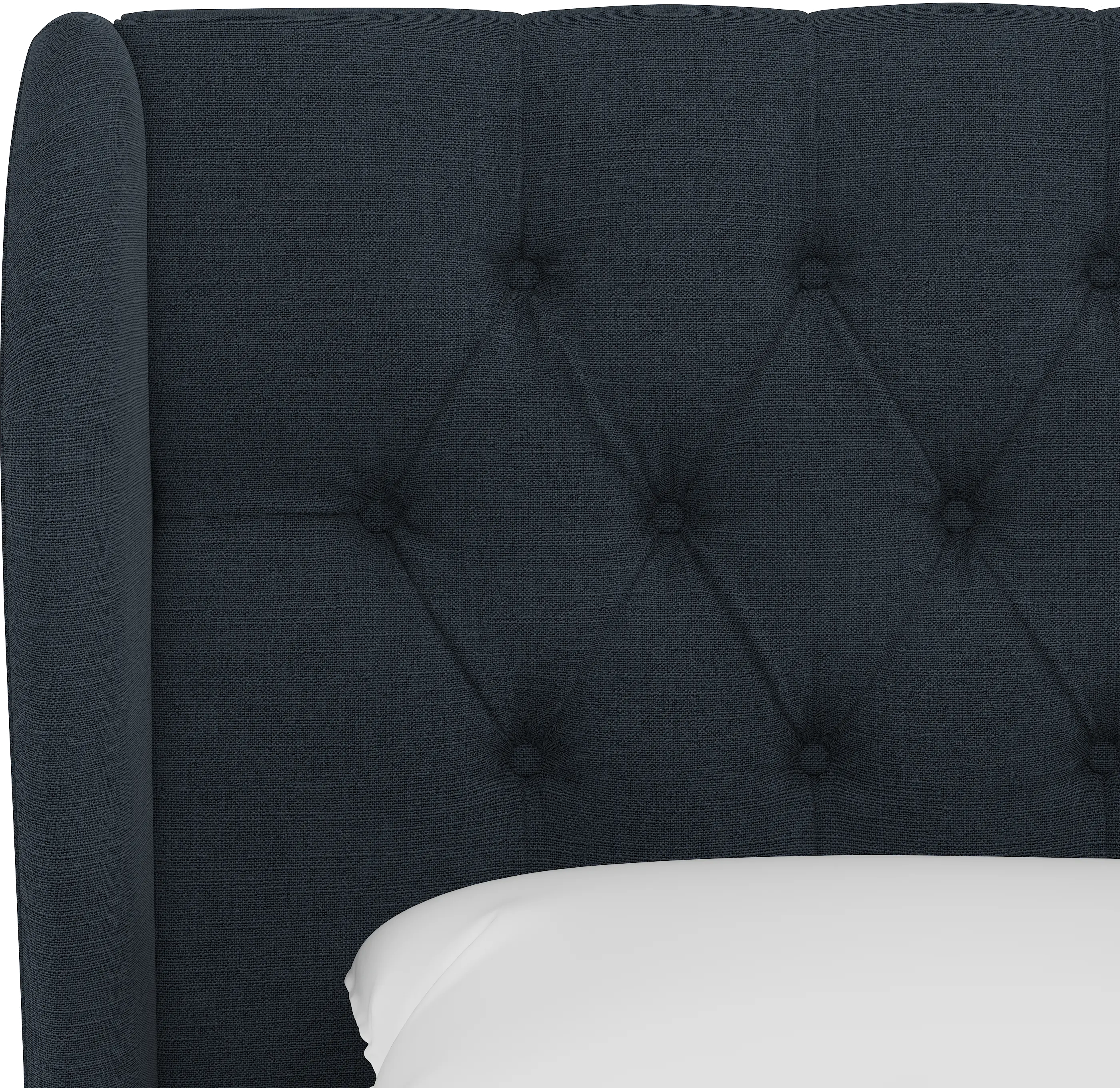 412BEDLNNNV Izzy Navy Sloped Wingback Queen Bed - Skyline Furniture-5