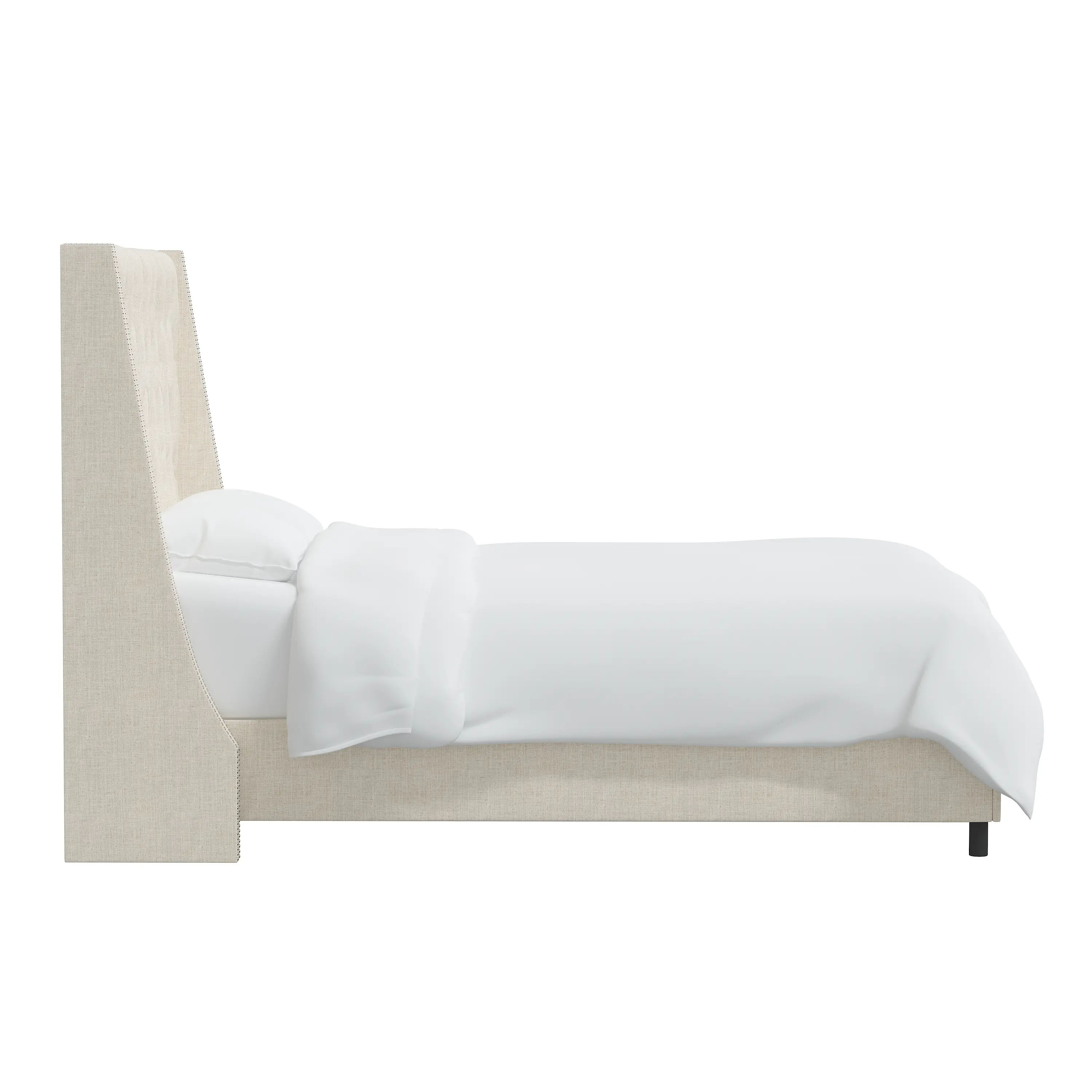 120NBBED-PWLNNTLC Riley Cream Flared Wingback Twin Bed - Skyline Furniture-5
