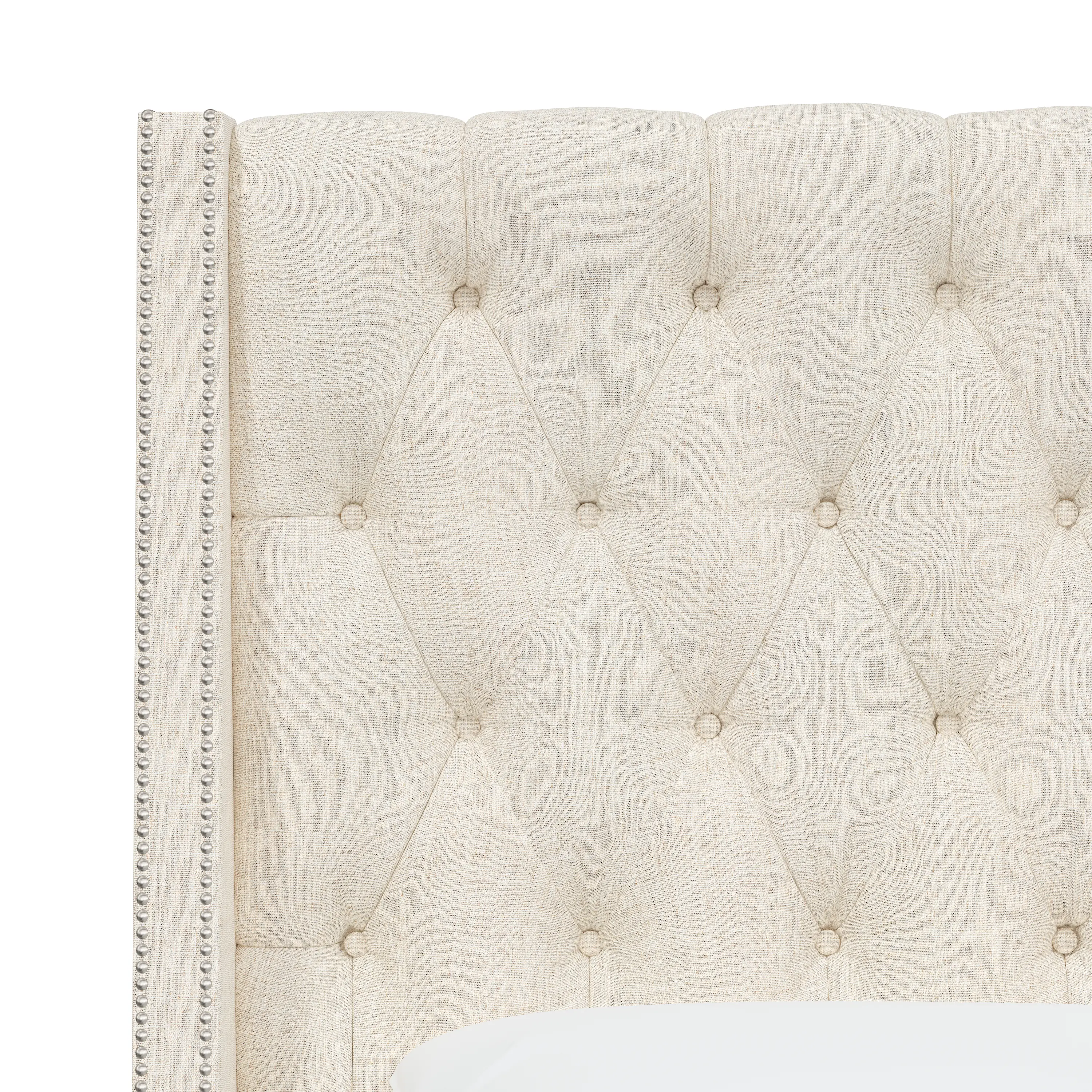 120NBBED-PWLNNTLC Riley Cream Flared Wingback Twin Bed - Skyline Furniture-6