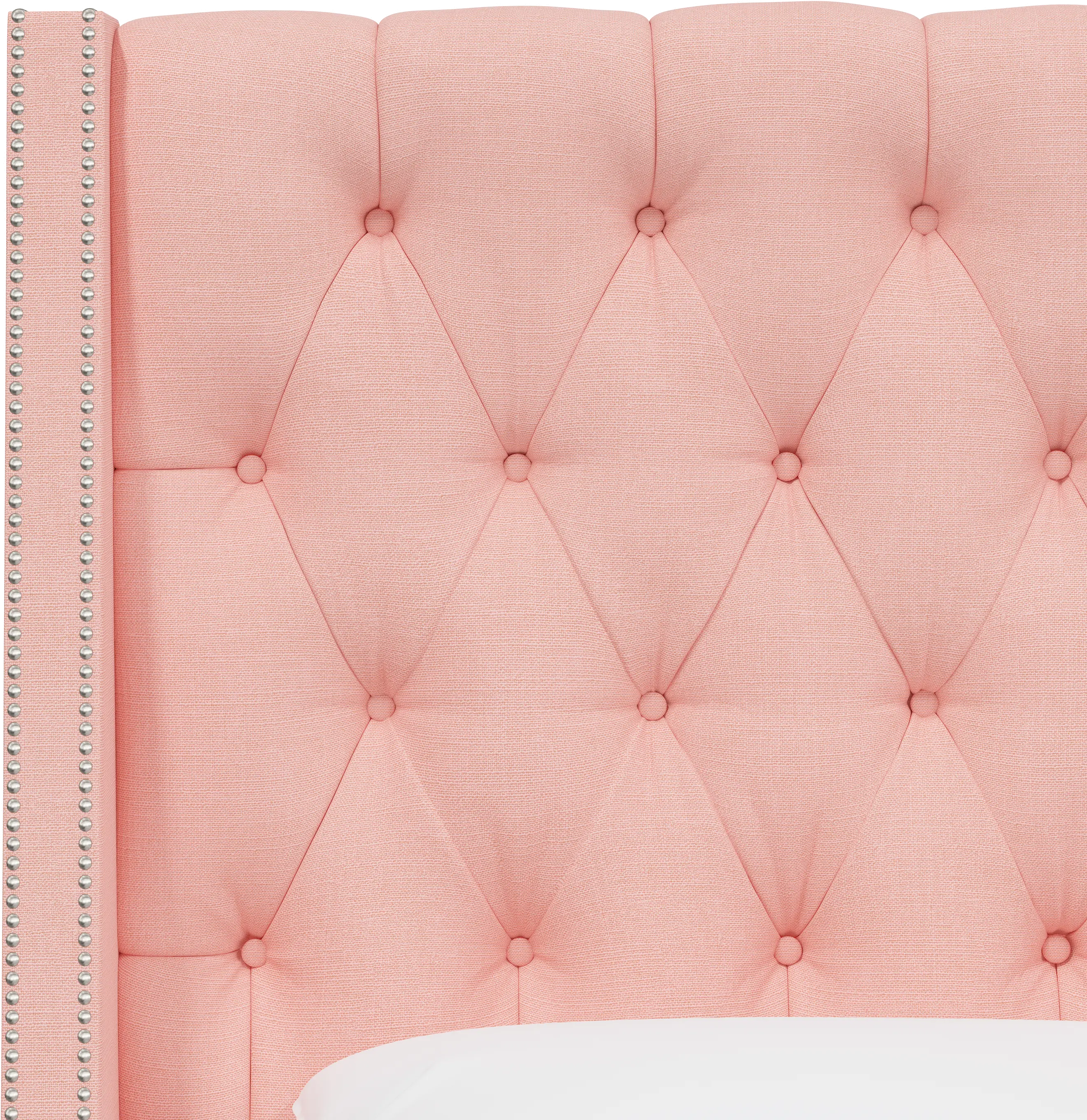 121NBBED-PWLNNPTL Riley Pink Flared Wingback Full Bed - Skyline Furniture-5