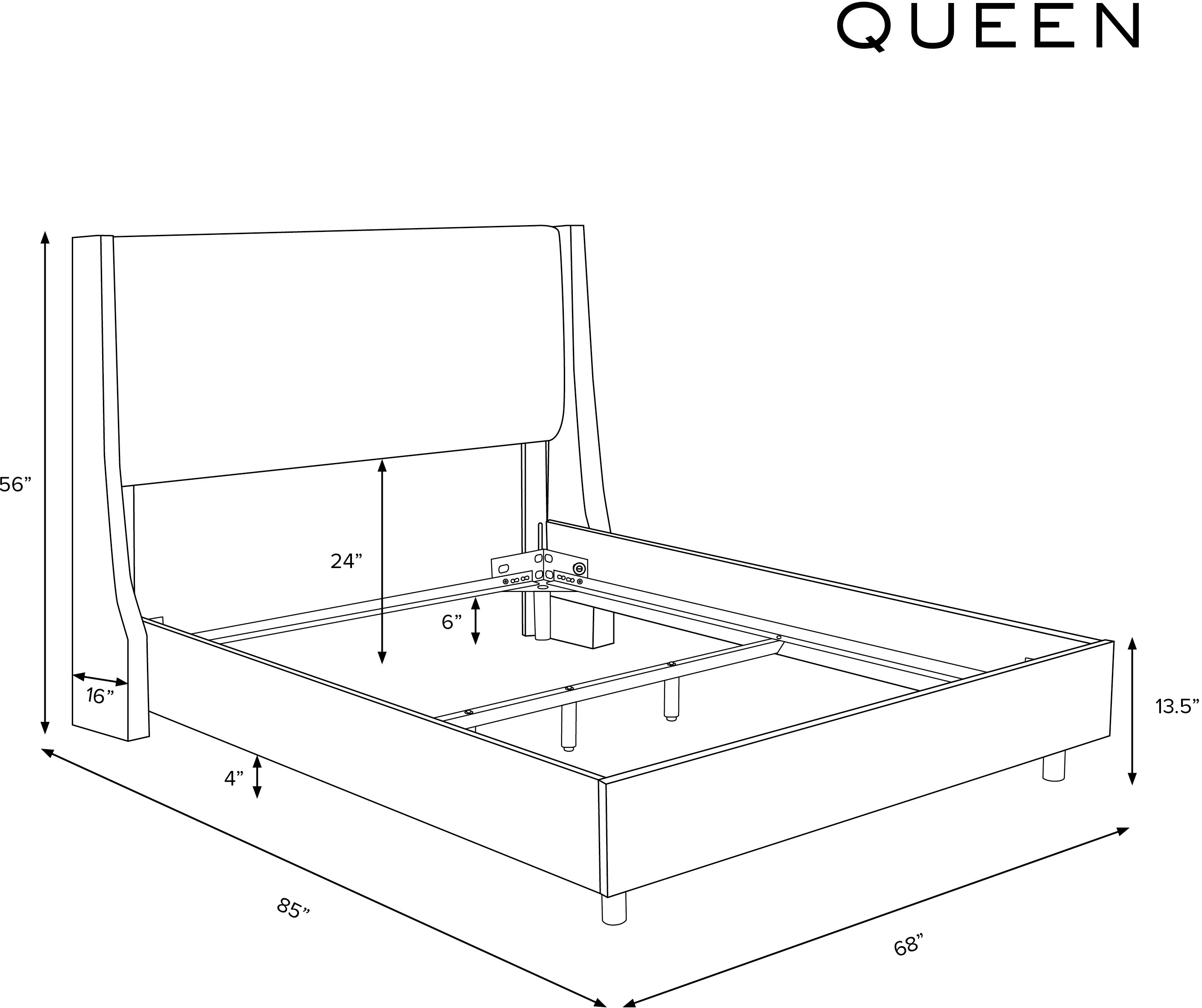 122NBBED-BRLNNLNN Riley Ivory Flared Wingback Queen Bed - Skyline Furniture-7