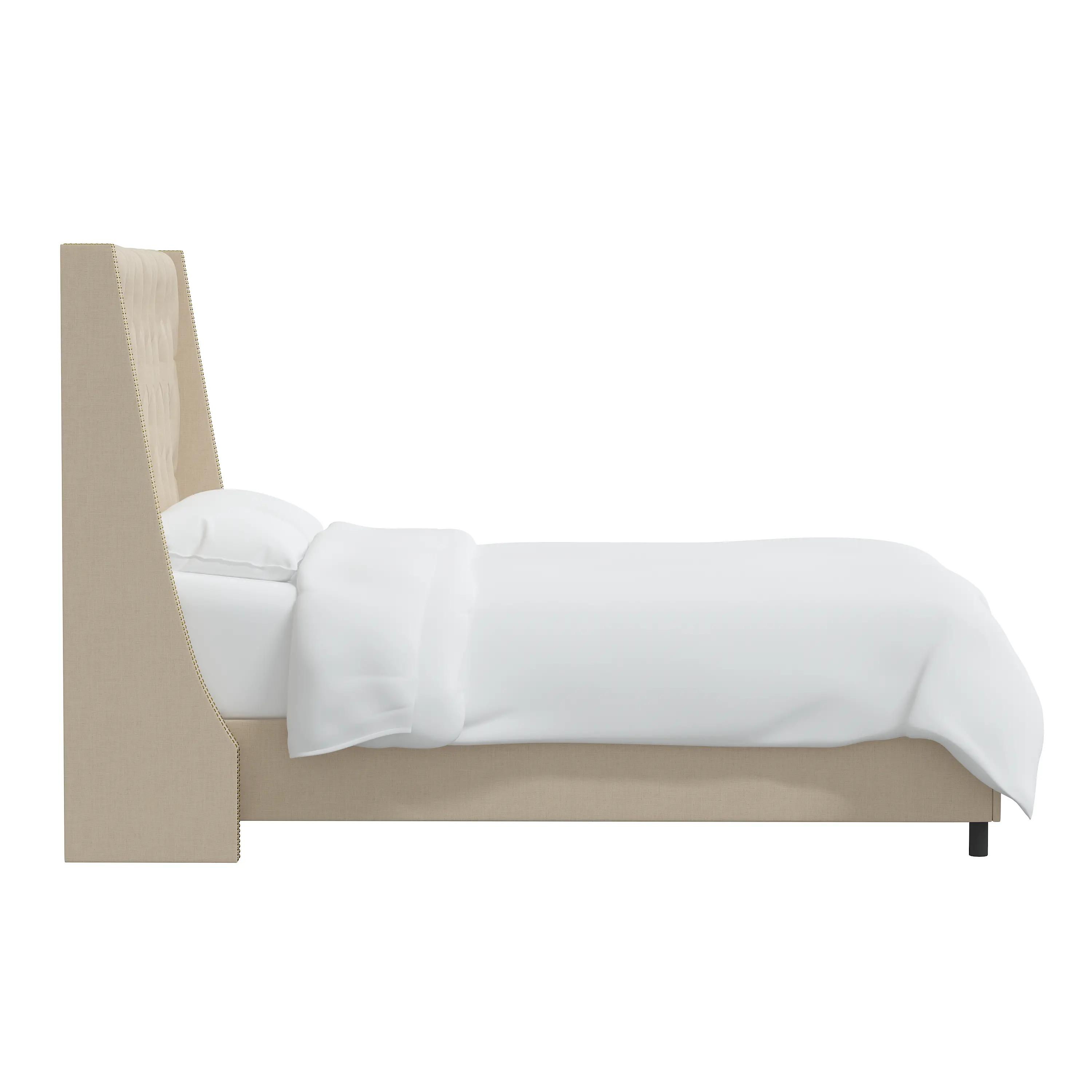 120NBBED-BRLNNLNN Riley Ivory Flared Wingback Twin Bed - Skyline Furniture-5