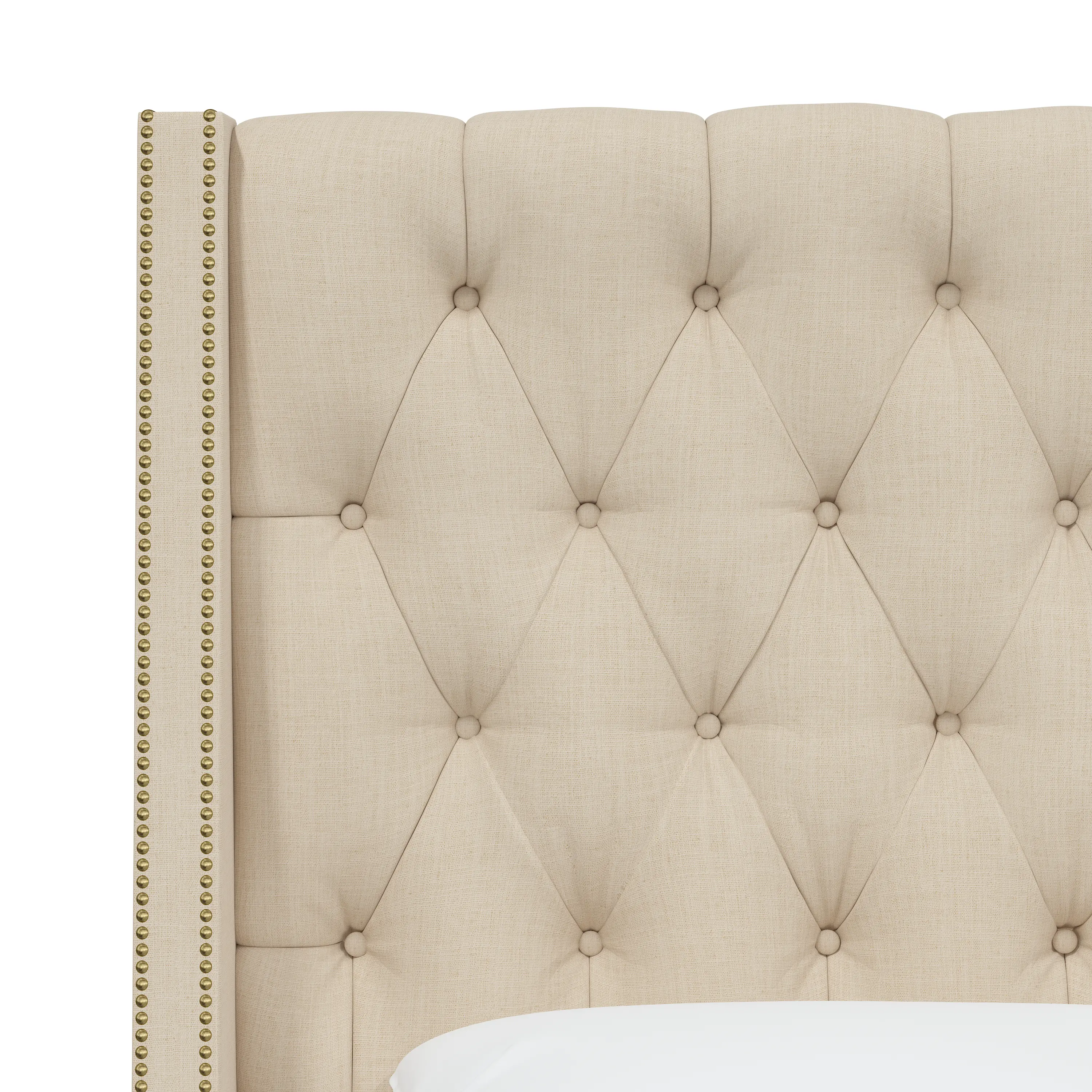 120NBBED-BRLNNLNN Riley Ivory Flared Wingback Twin Bed - Skyline Furniture-6