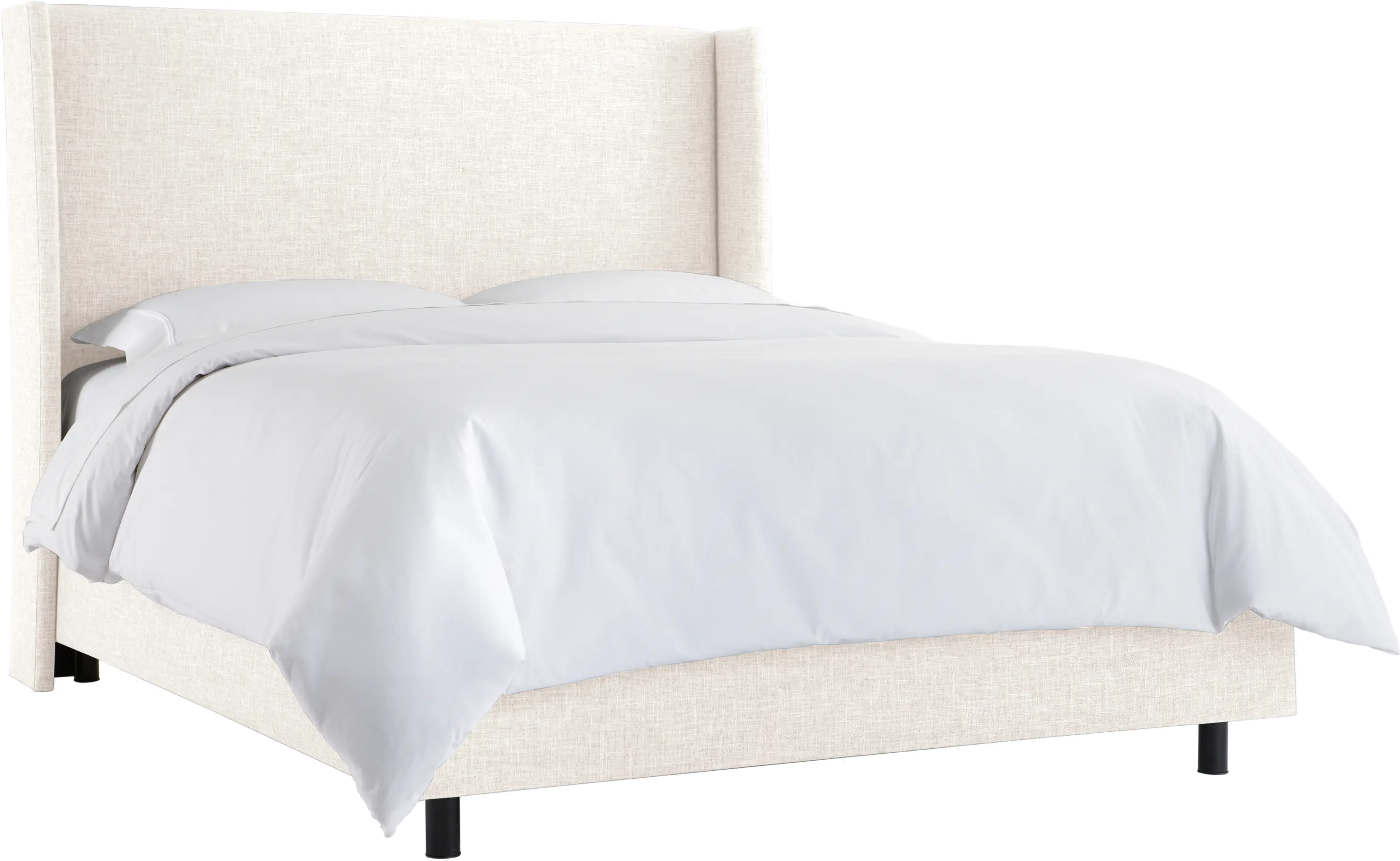 433BEDZMWHT Sasha White Curved Wingback King Bed - Skyline Furniture-4