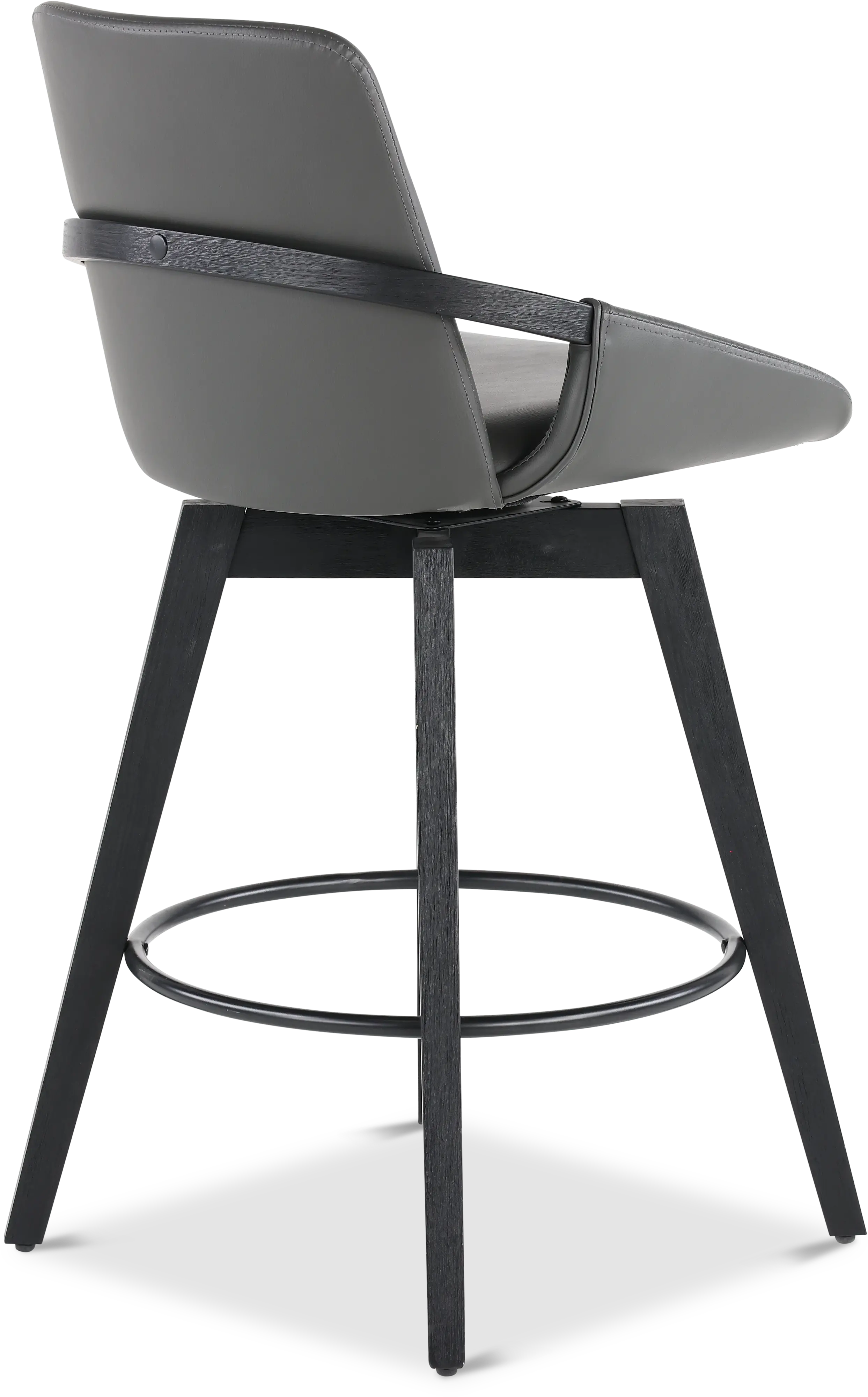 BAYLOR Black and Gray Swivel Counter Height Stool - Baylor-7