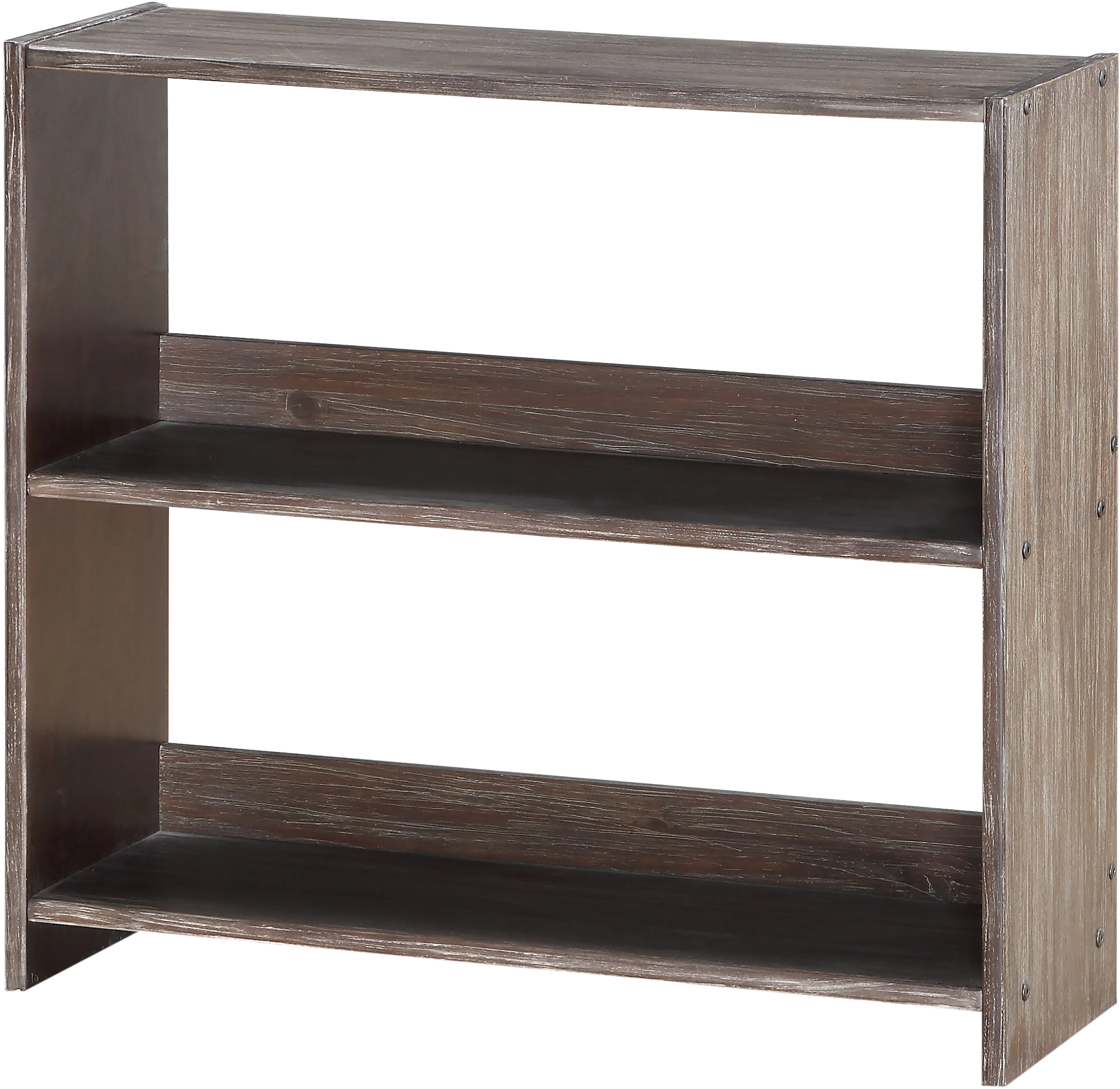 Farmhouse Brushed Brown Small Bookcase - Barn Door-1