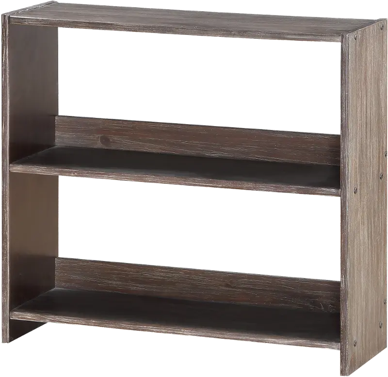 Farmhouse Brushed Brown Small Bookcase - Barn Door