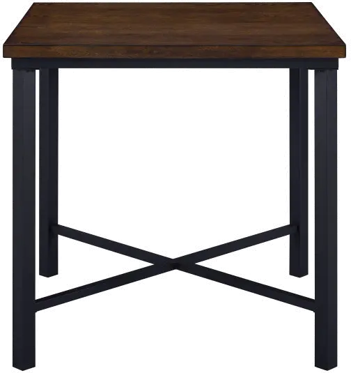Attributes Wood and Metal Square Counter Height Dining ]Table-1