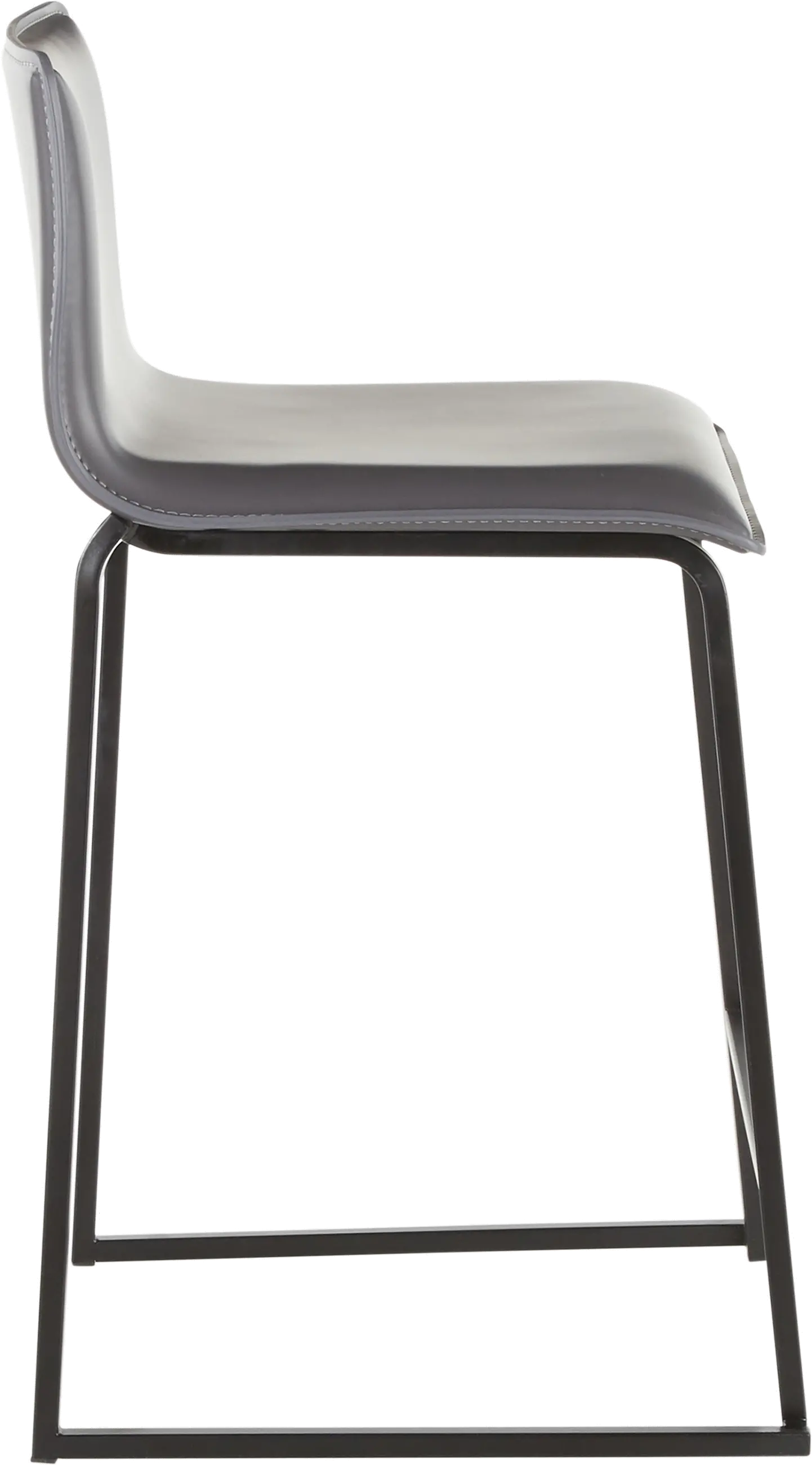 B26-MARAUP BKGY2 Gray and Black Upholstered Counter Height Stool (Set of 2) - Mara-3