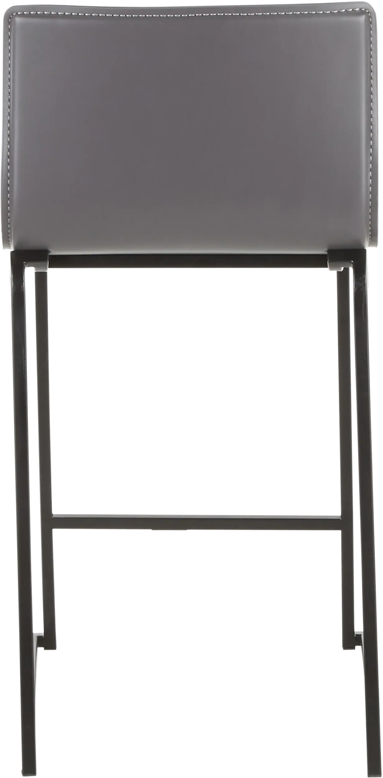 B26-MARAUP BKGY2 Gray and Black Upholstered Counter Height Stool (Set of 2) - Mara-4
