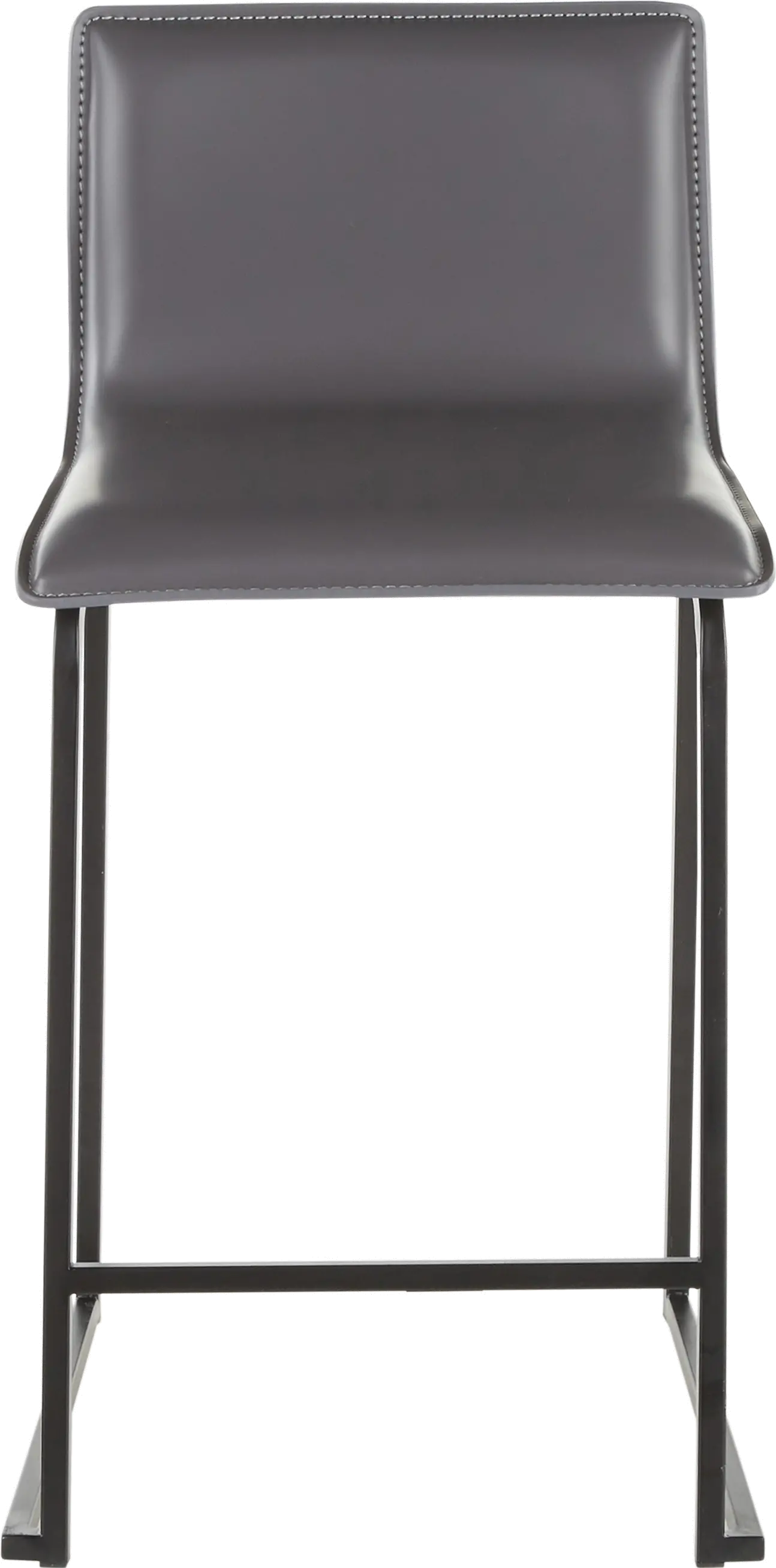 B26-MARAUP BKGY2 Gray and Black Upholstered Counter Height Stool (Set of 2) - Mara-5