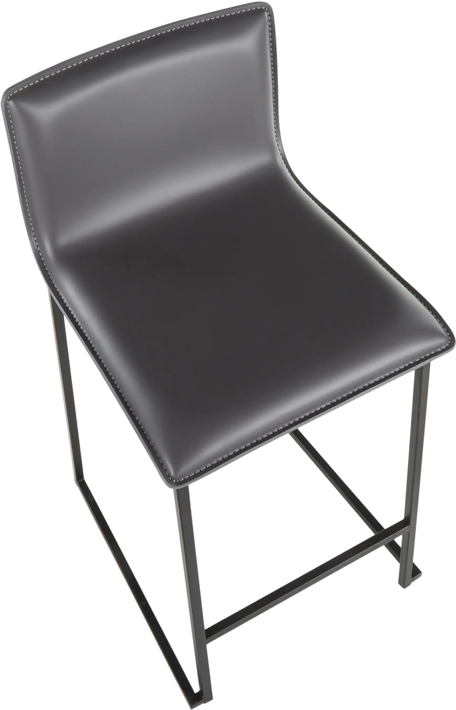 B26-MARAUP BKGY2 Gray and Black Upholstered Counter Height Stool (Set of 2) - Mara-6