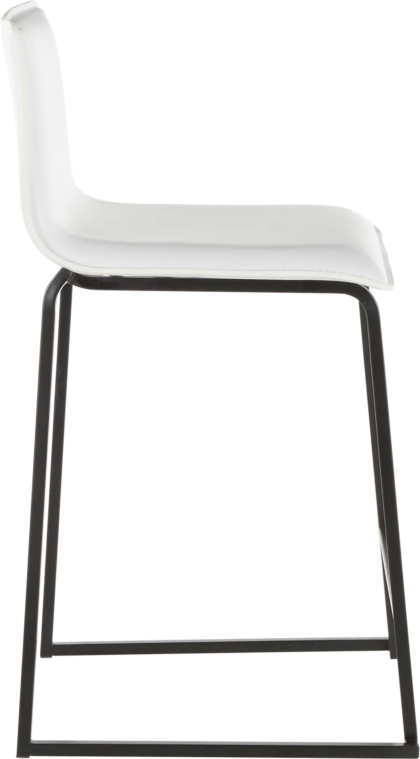 B26-MARAUP BKW2 White and Black Upholstered Counter Height Stool (Set of 2) - Mara-3