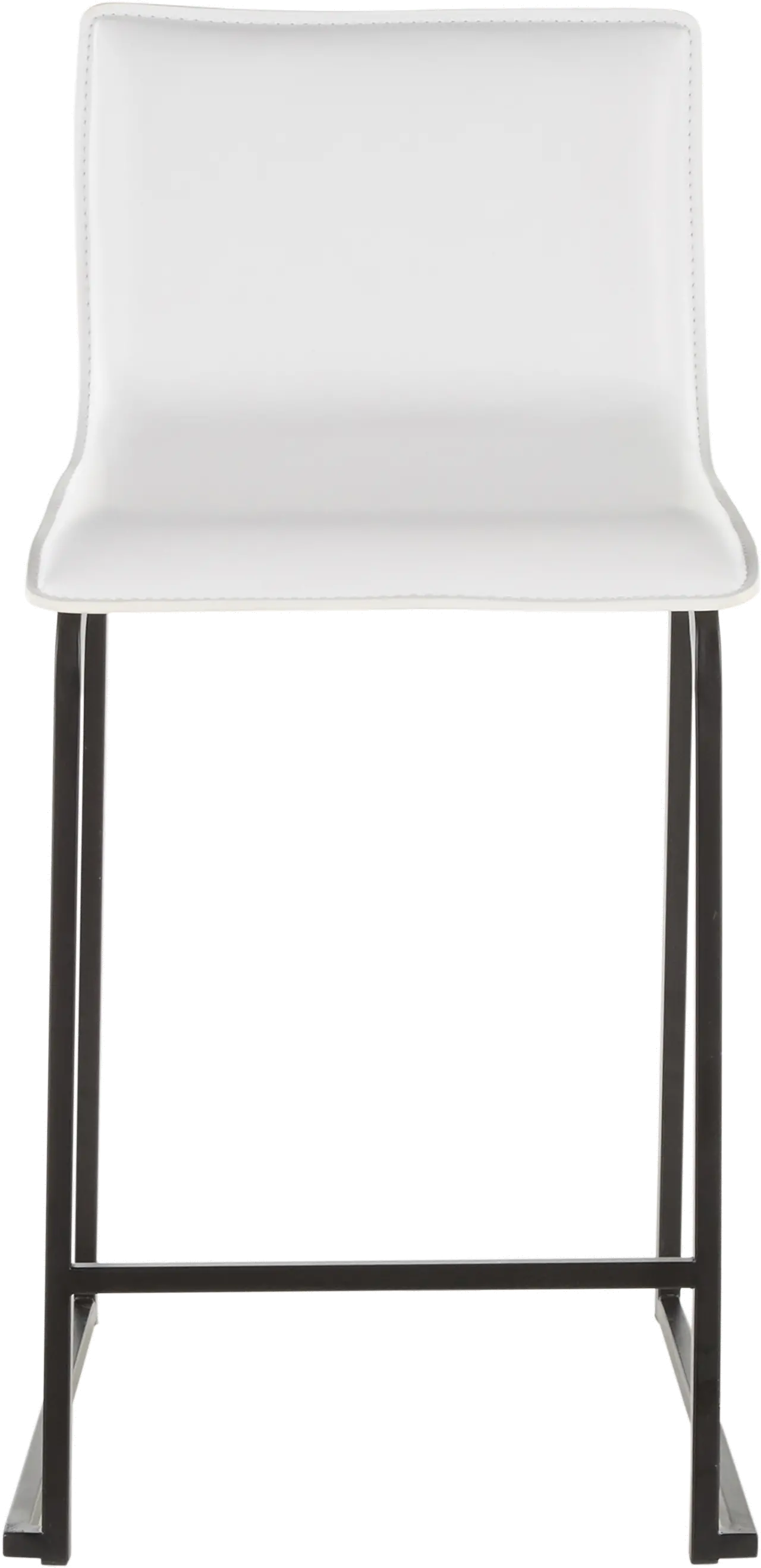 B26-MARAUP BKW2 White and Black Upholstered Counter Height Stool (Set of 2) - Mara-5