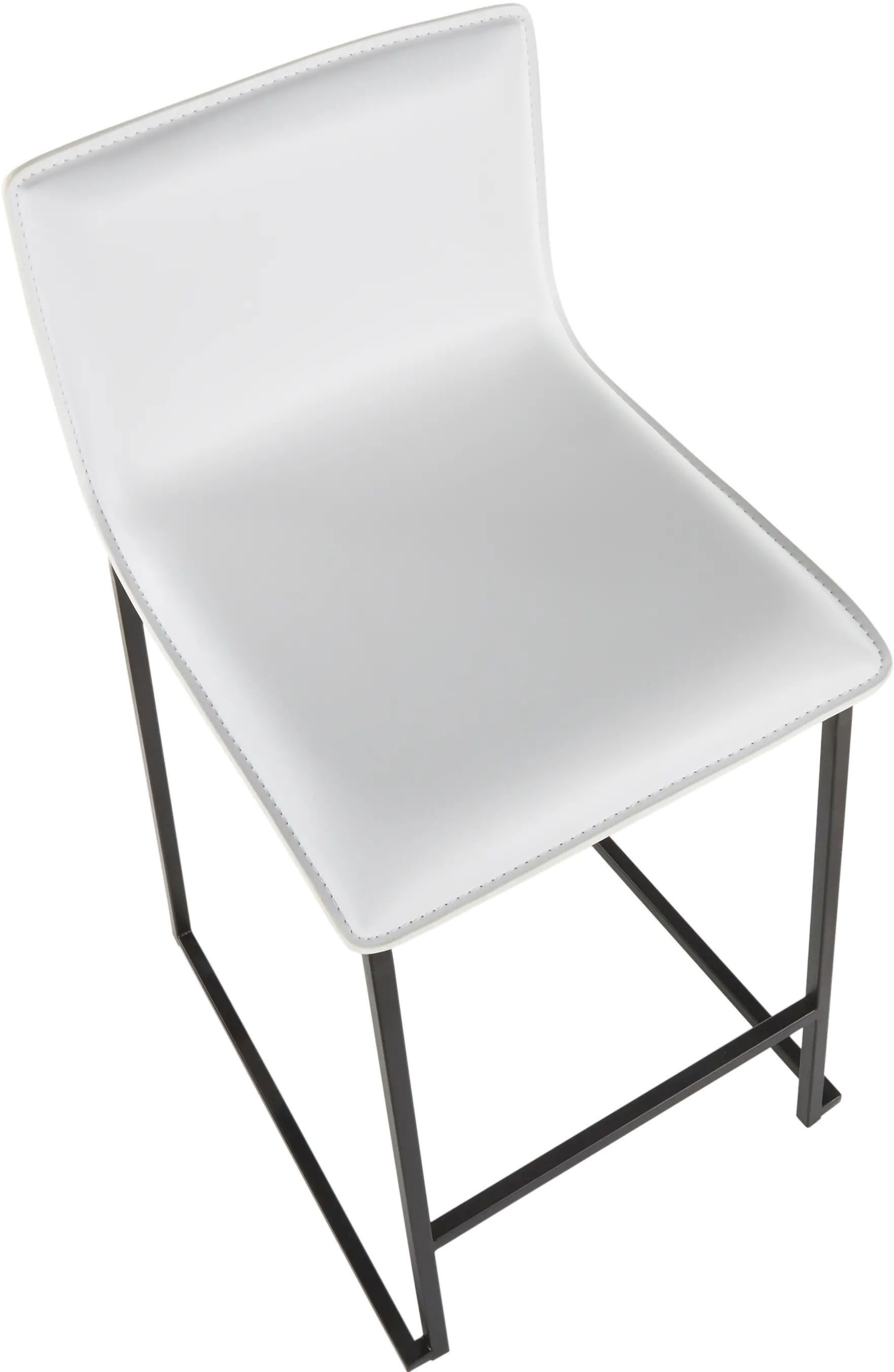 B26-MARAUP BKW2 White and Black Upholstered Counter Height Stool (Set of 2) - Mara-6