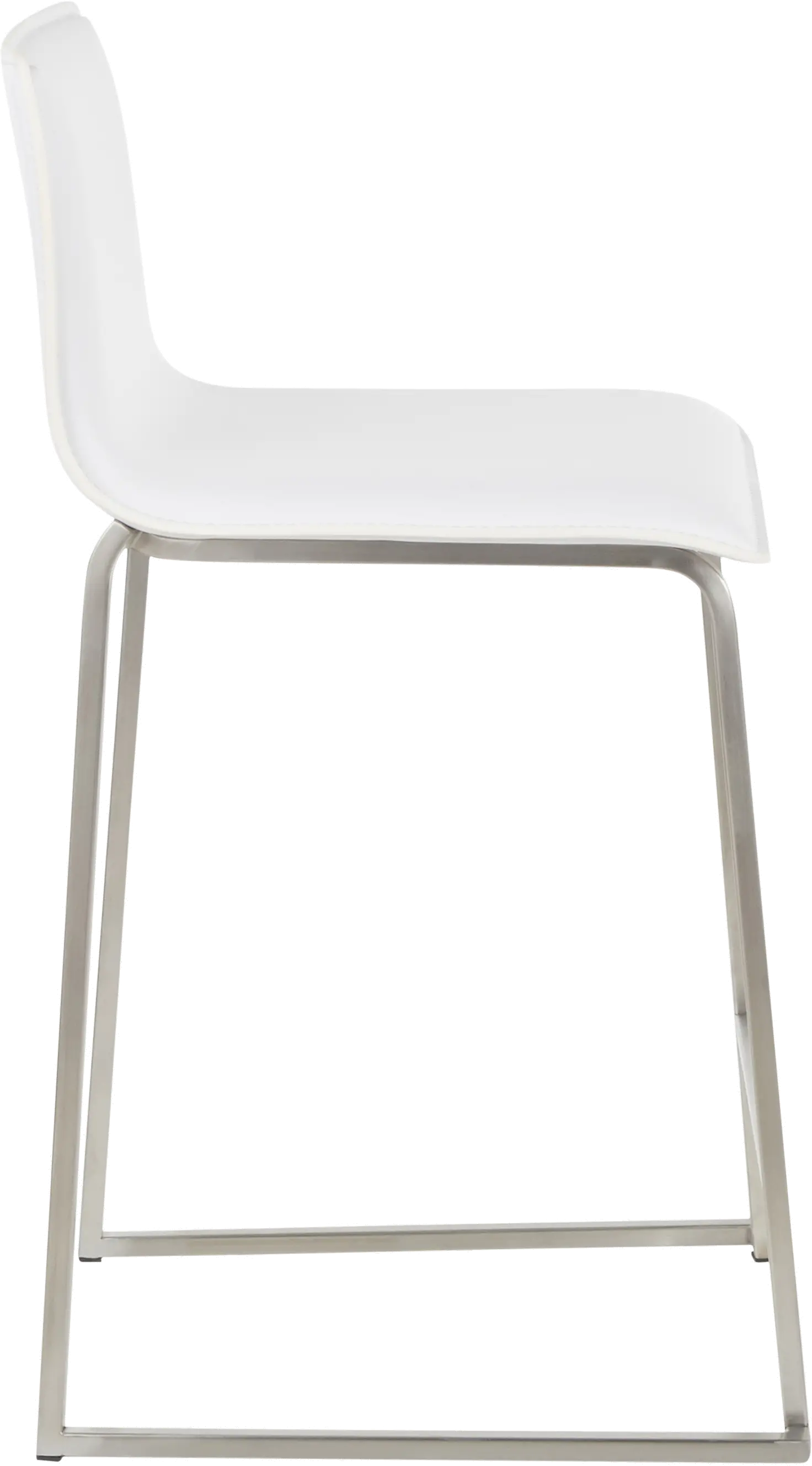 B26-MARAUP SSW2 White and Silver Upholstered Counter Height Stool (Set of 2) - Mara-4