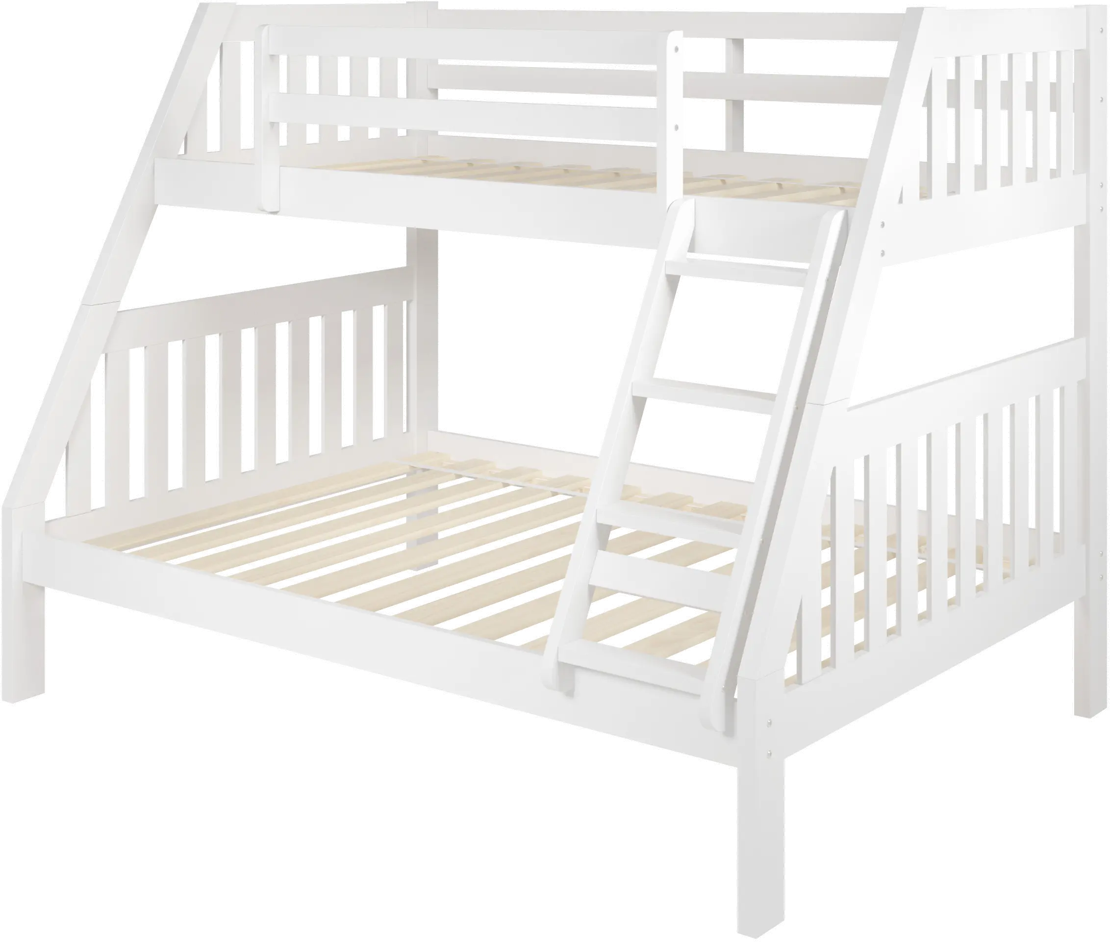 Classic White Twin over Full Bunk Bed - Mission-1