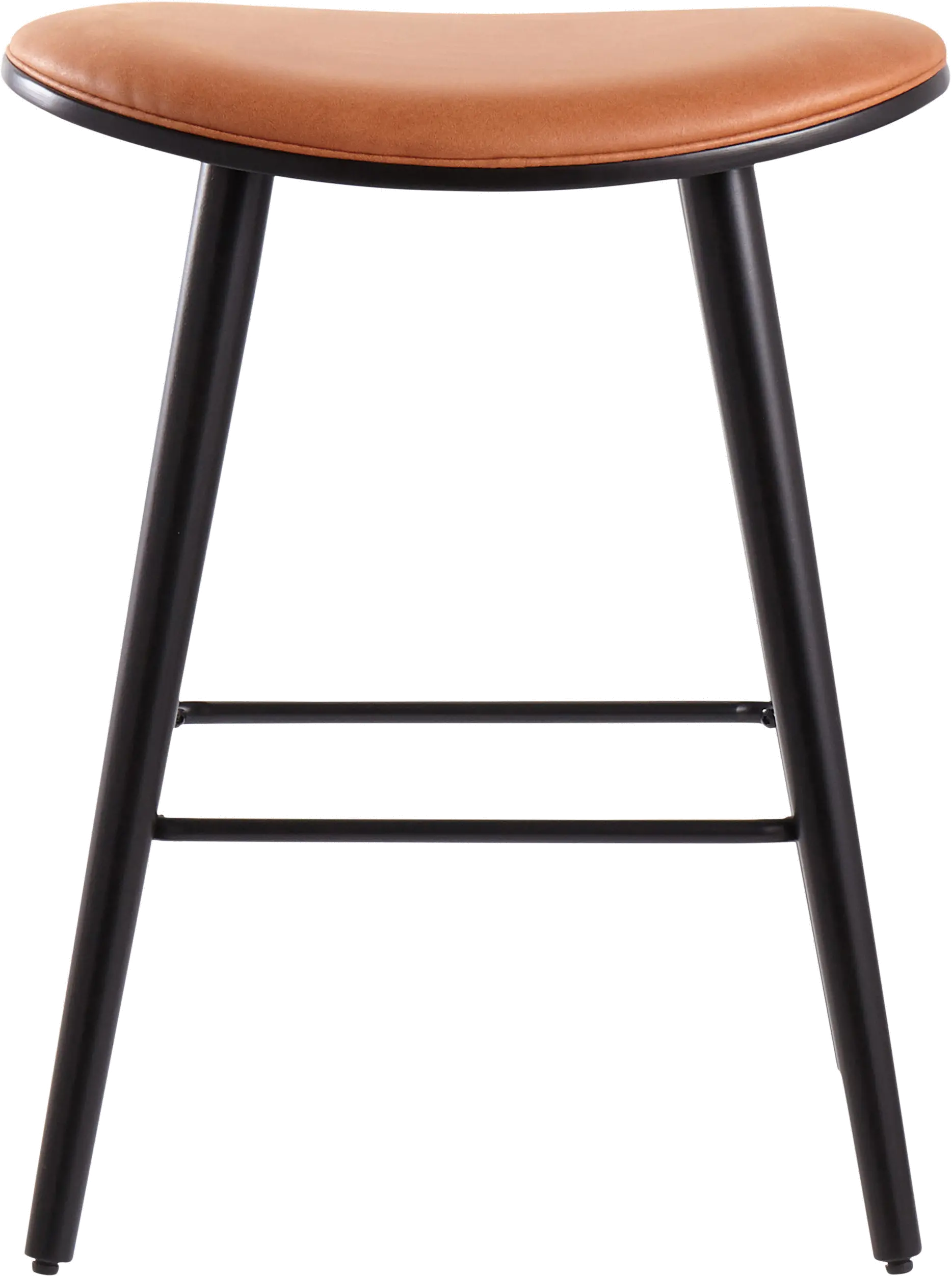 B26-SADL BKCAM2 Mid Century 26 Inch Counter Height Stool (Set of 2) - Saddle-4