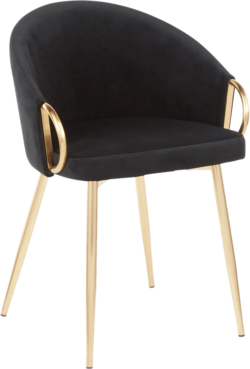 Black Velvet Glam Chair