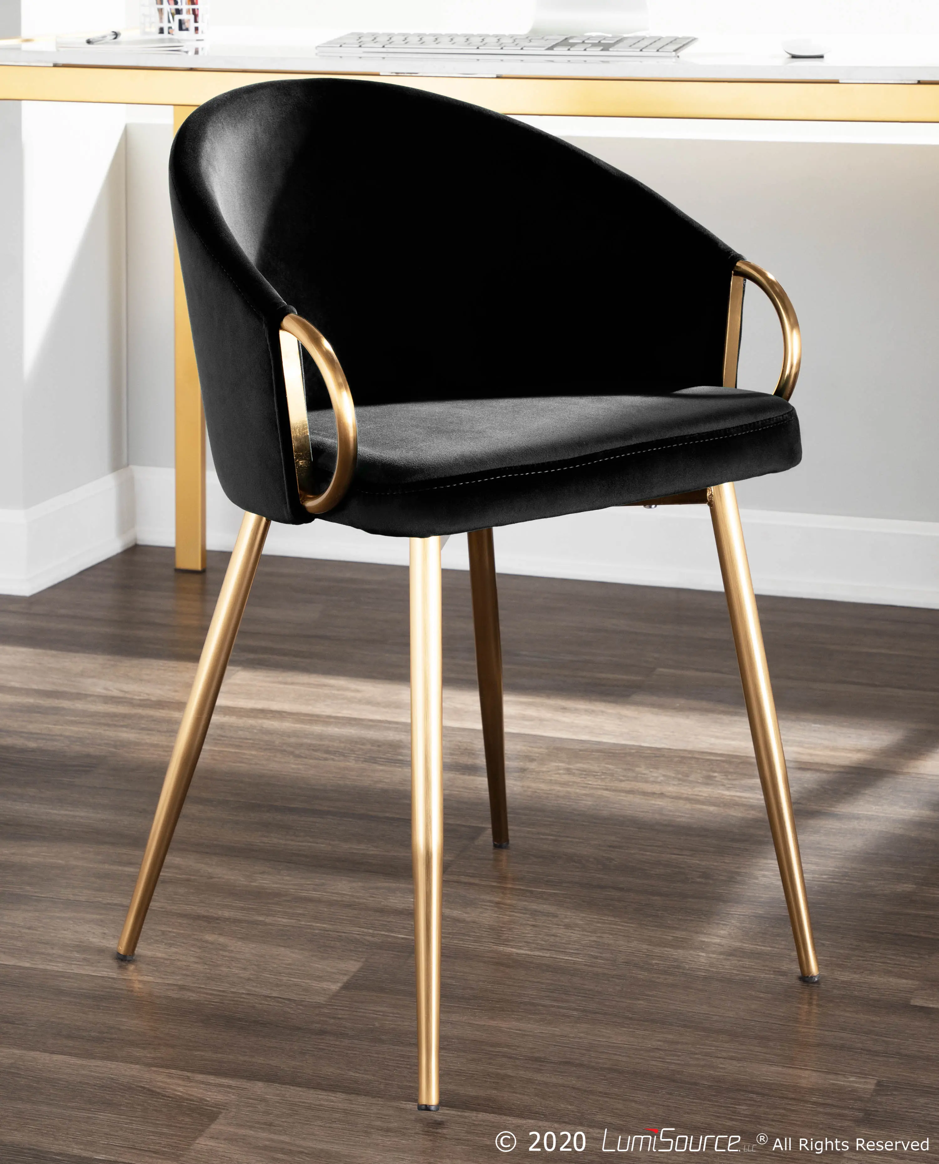 CH-CLAIRE AUVBK Black Velvet Glam Chair-8