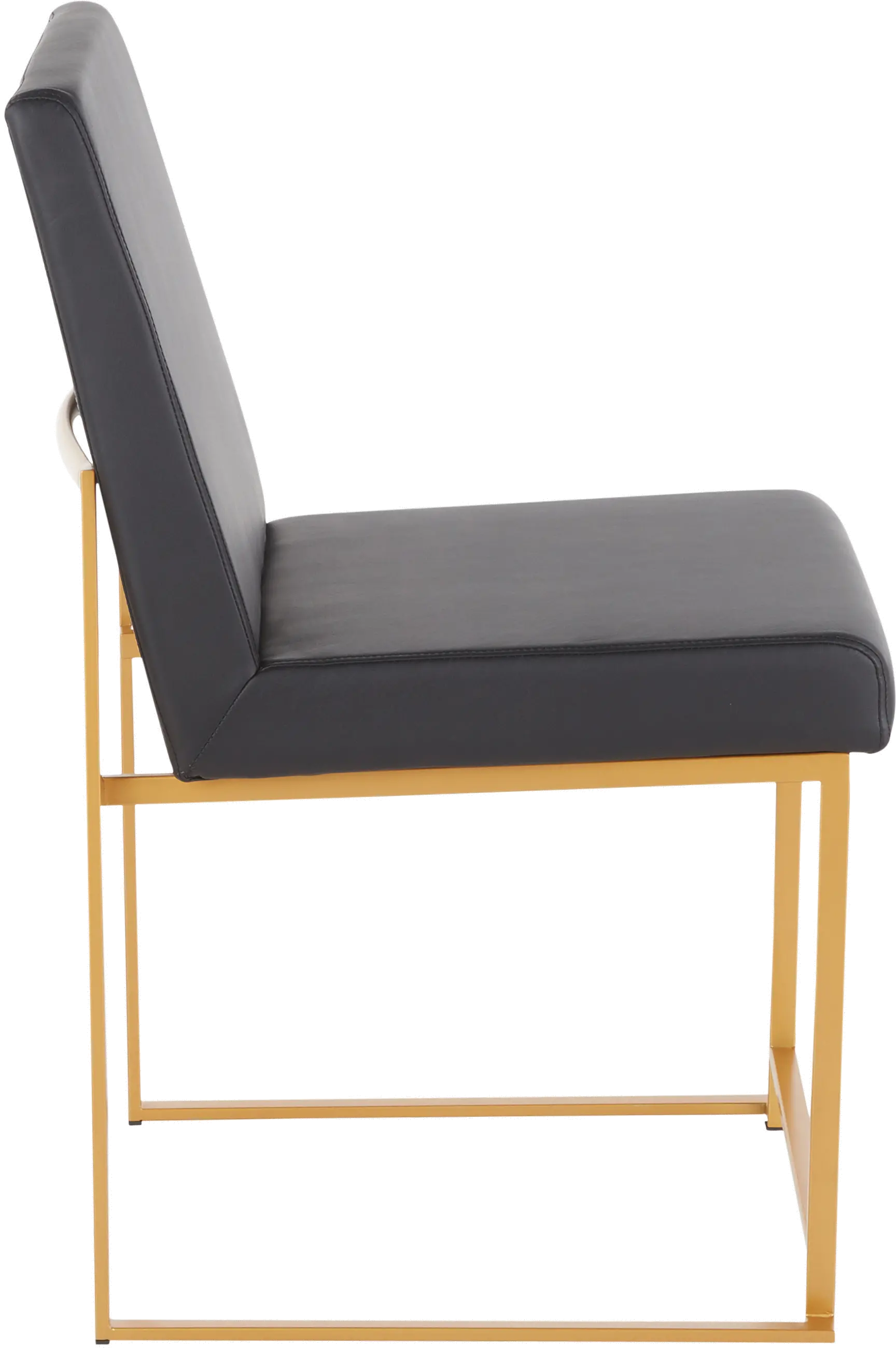 DC-HBFUJI AUBK2 Fuji Black and Gold Dining Chairs, Set of 2-3