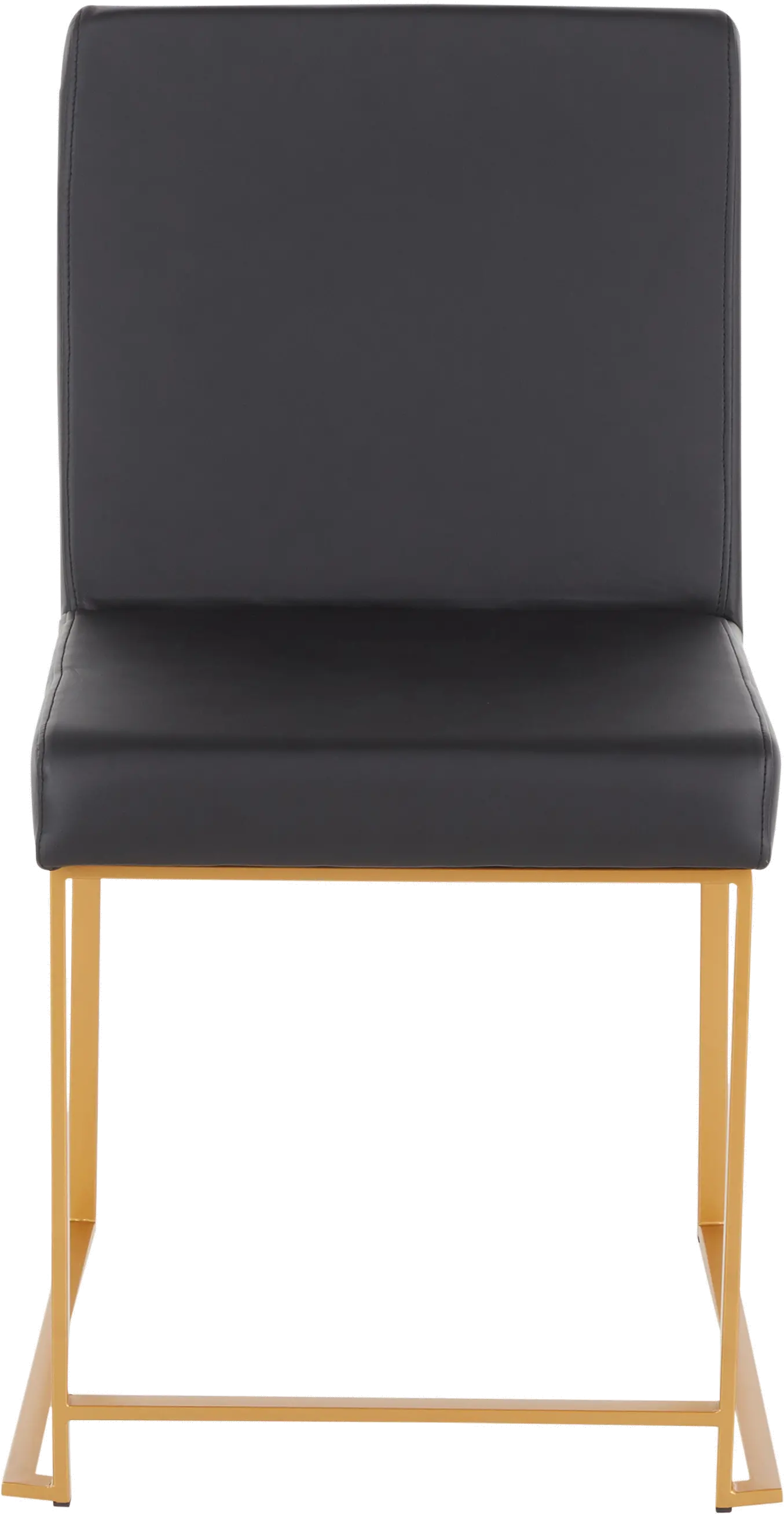 DC-HBFUJI AUBK2 Fuji Black and Gold Dining Chairs, Set of 2-5
