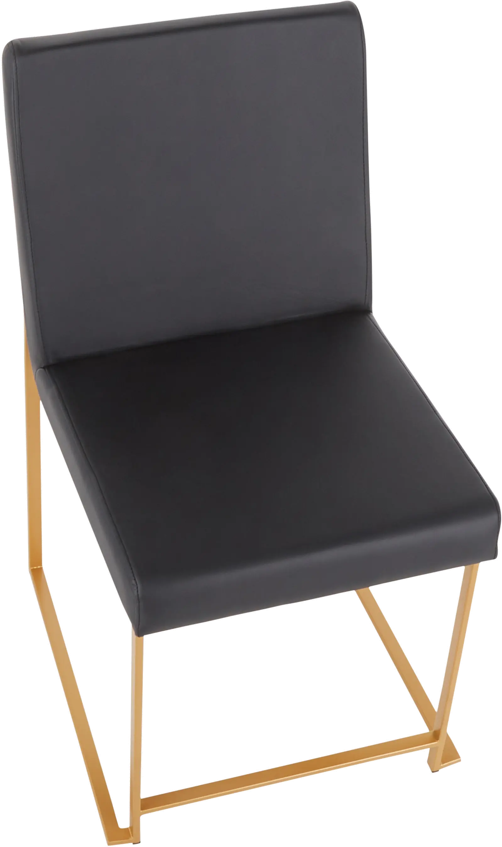 DC-HBFUJI AUBK2 Fuji Black and Gold Dining Chairs, Set of 2-6