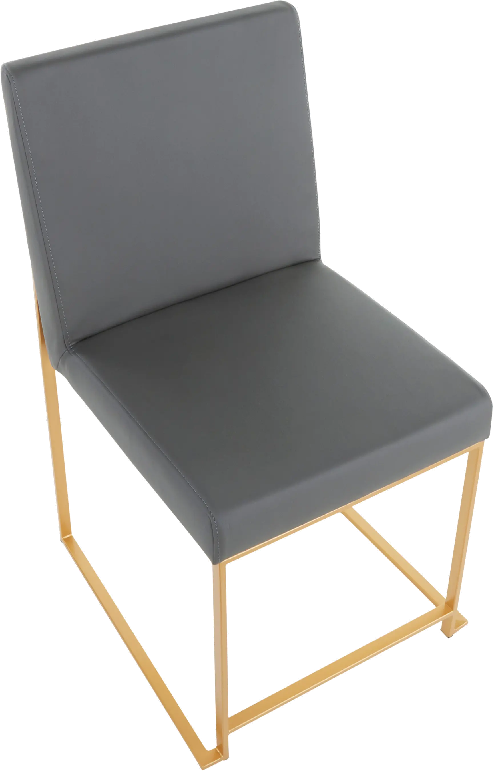 DC-HBFUJI AUGY2 Fuji Gray and Gold Dining Chairs, Set of 2-6