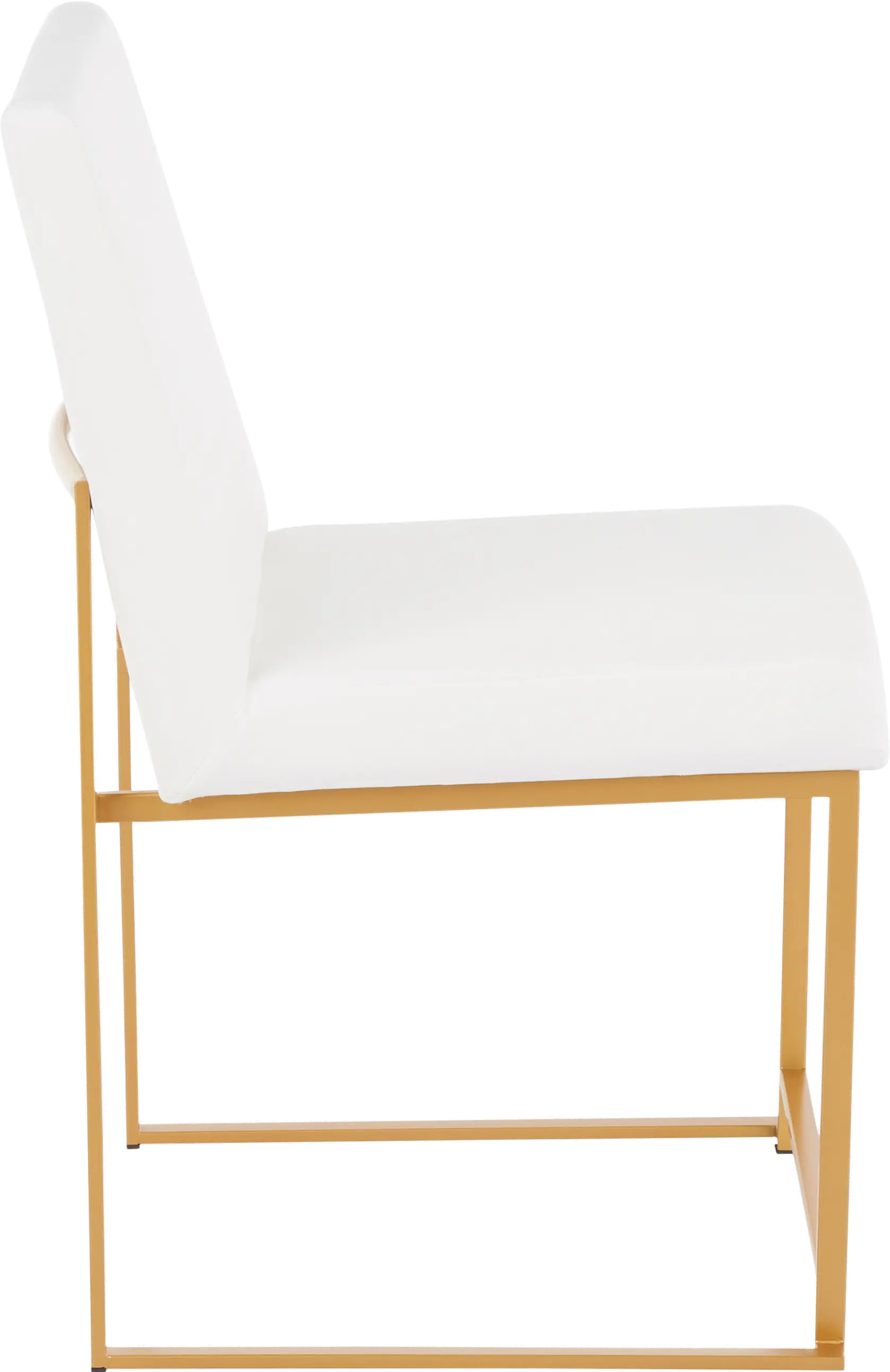 DC-HBFUJI AUVW2 Fuji White and Gold Dining Chairs, Set of 2-3
