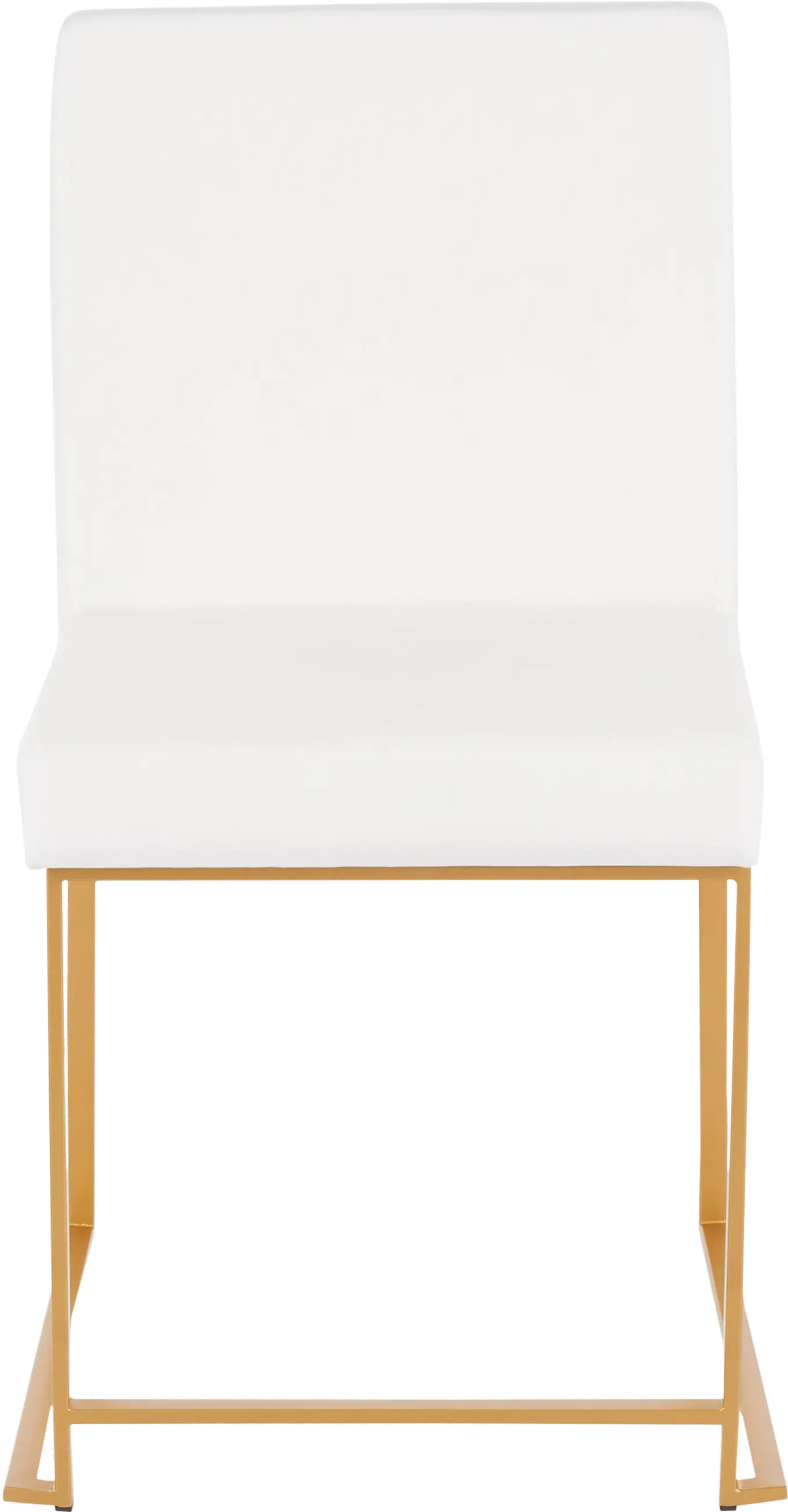 DC-HBFUJI AUVW2 Fuji White and Gold Dining Chairs, Set of 2-5