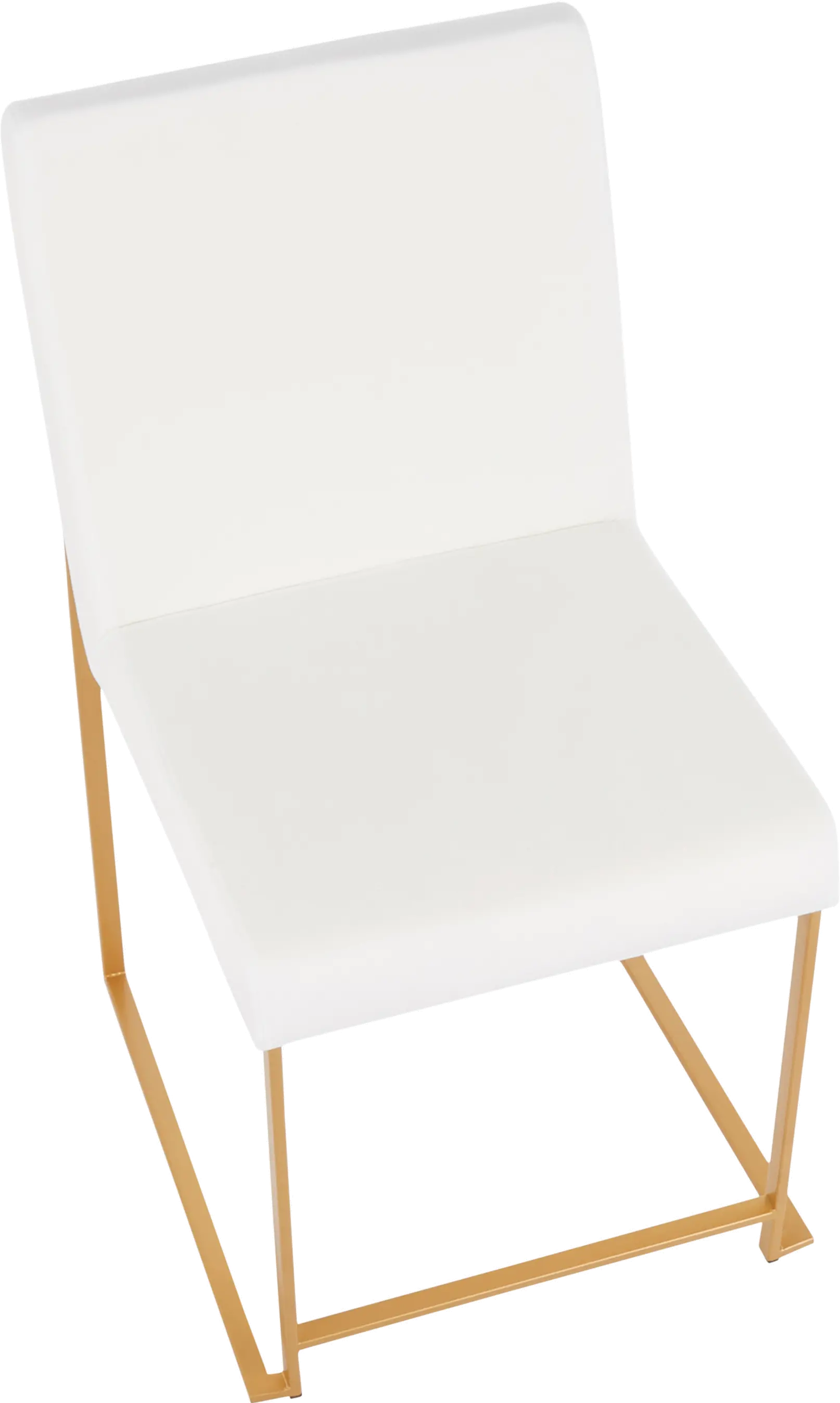 DC-HBFUJI AUVW2 Fuji White and Gold Dining Chairs, Set of 2-6