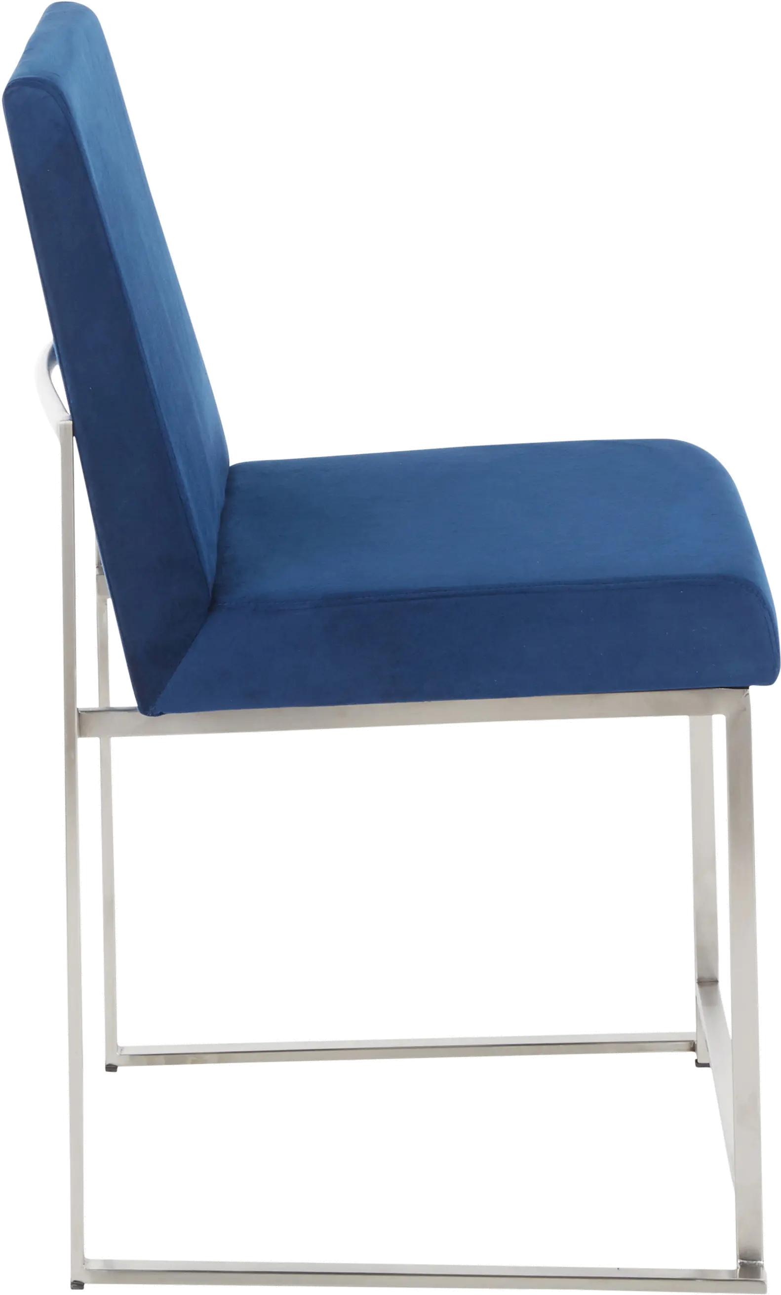 DC-HBFUJI SSVBU2 Fuji Blue and Silver Dining Chairs, Set of 2-3