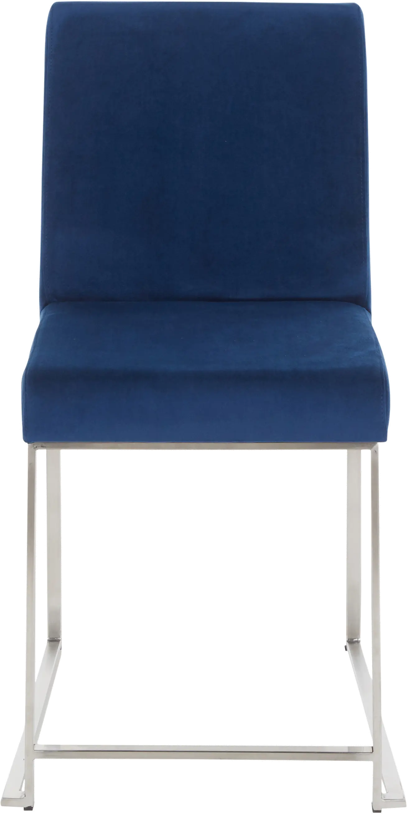 DC-HBFUJI SSVBU2 Fuji Blue and Silver Dining Chairs, Set of 2-5