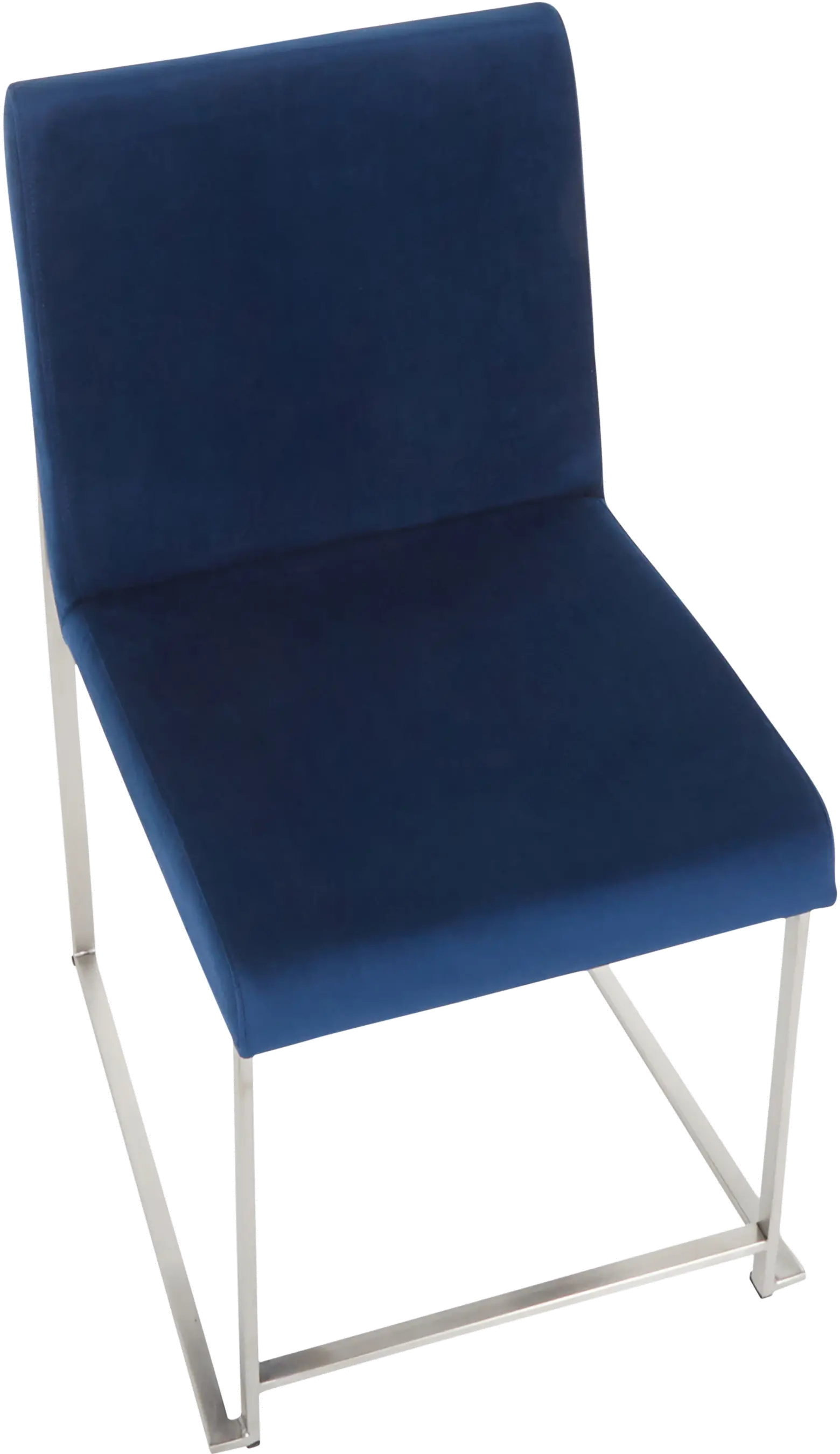 DC-HBFUJI SSVBU2 Fuji Blue and Silver Dining Chairs, Set of 2-6