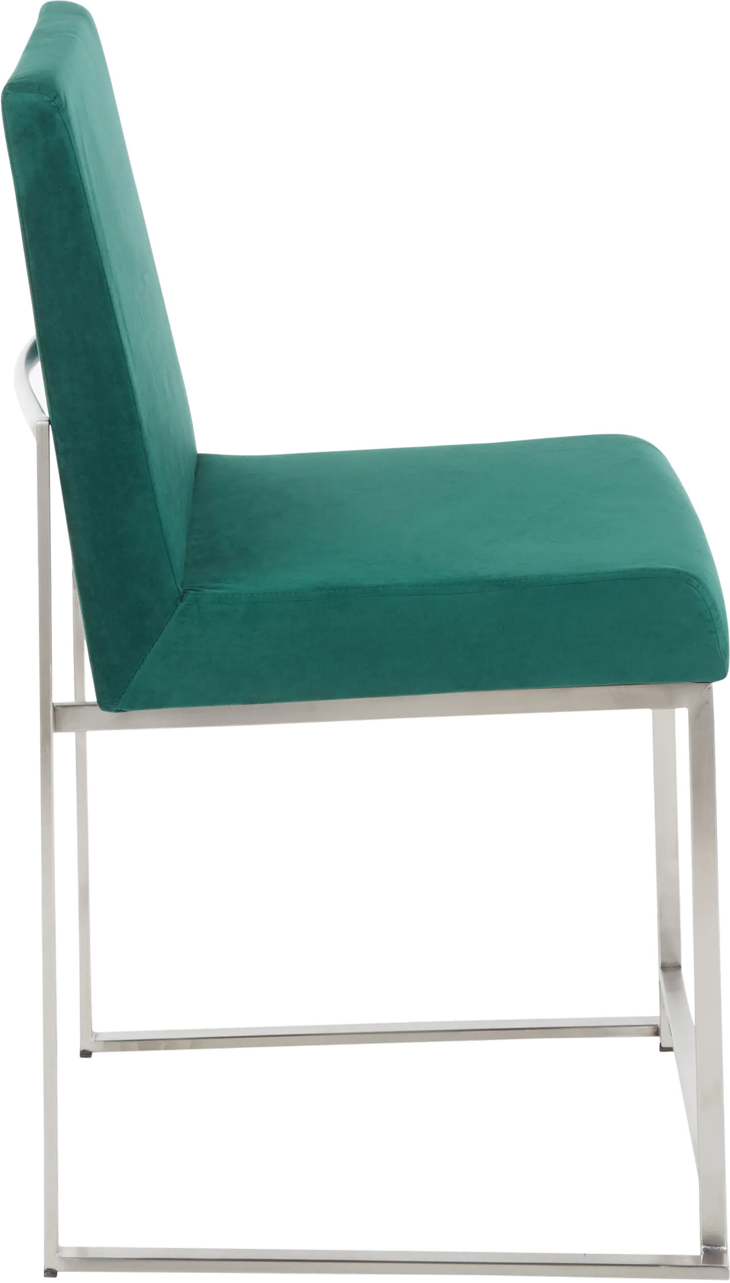 DC-HBFUJI SSVGN2 Fuji Green and Silver Dining Chairs, Set of 2-3