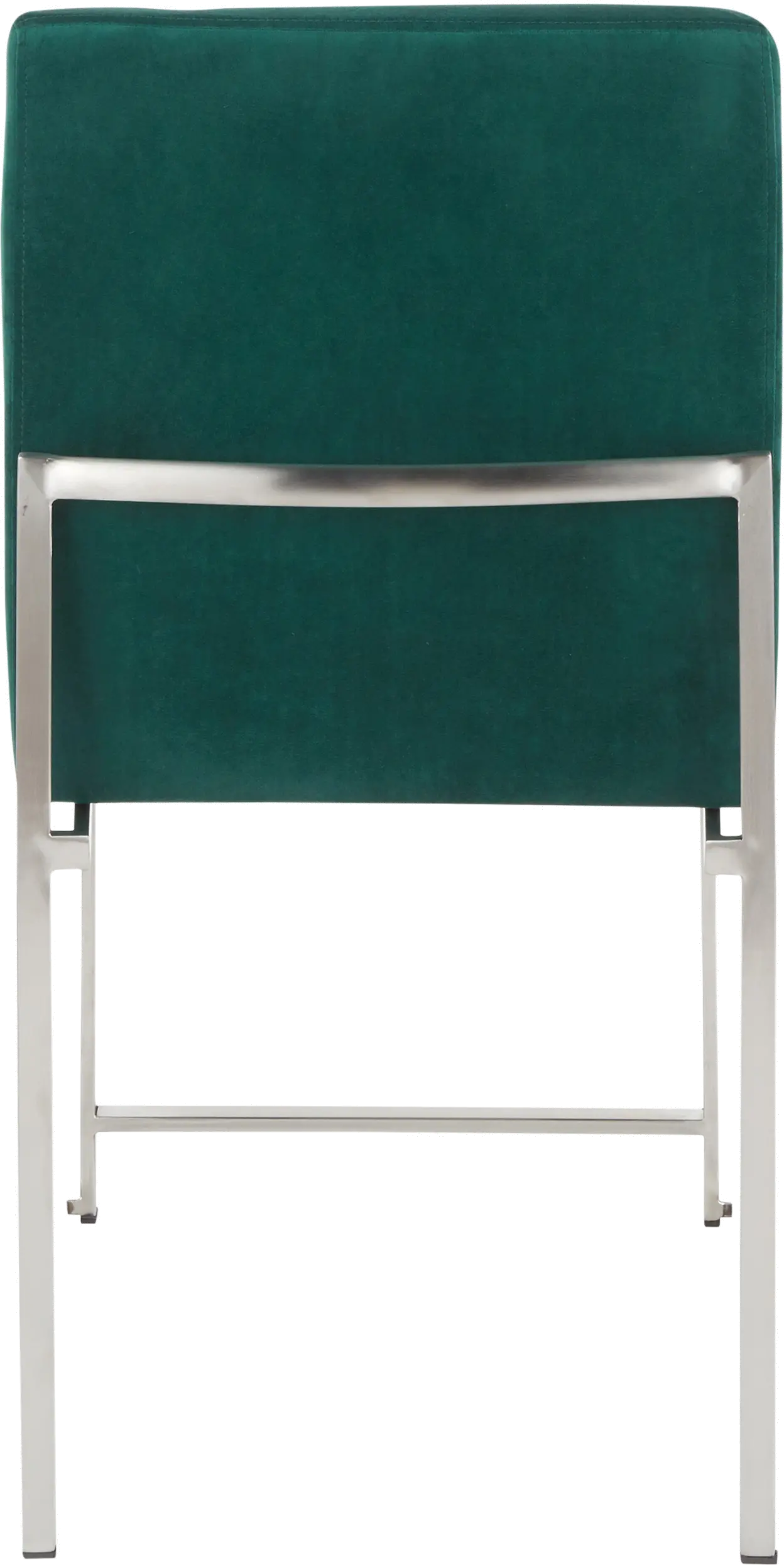 DC-HBFUJI SSVGN2 Fuji Green and Silver Dining Chairs, Set of 2-4