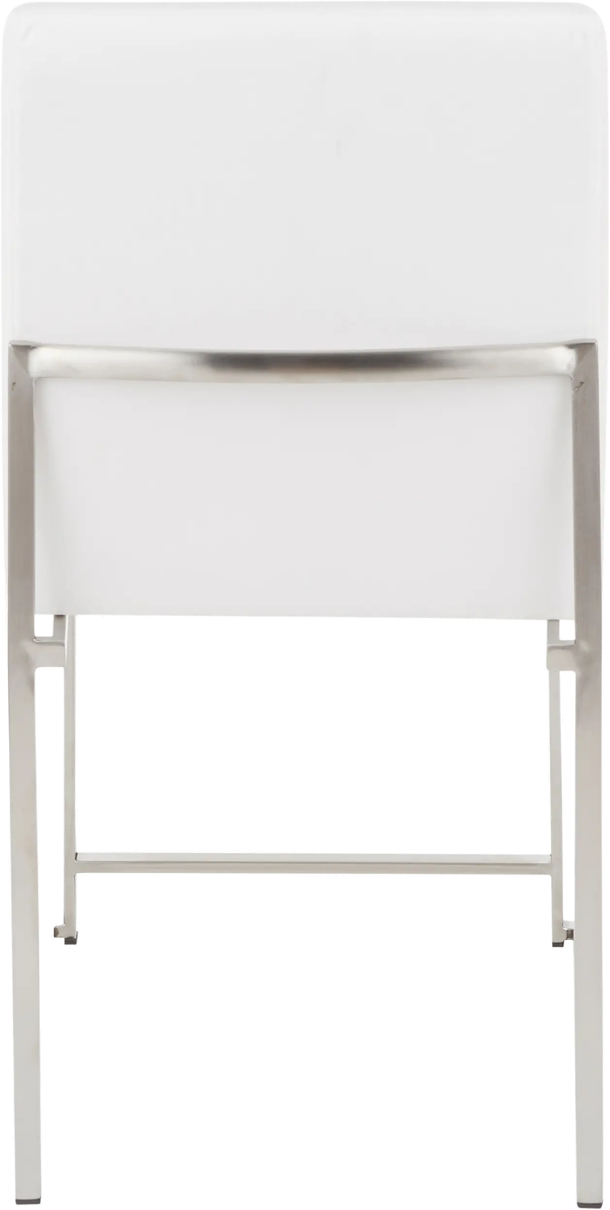 DC-HBFUJI SSVW2 Fuji White and Silver Dining Chairs, Set of 2-5