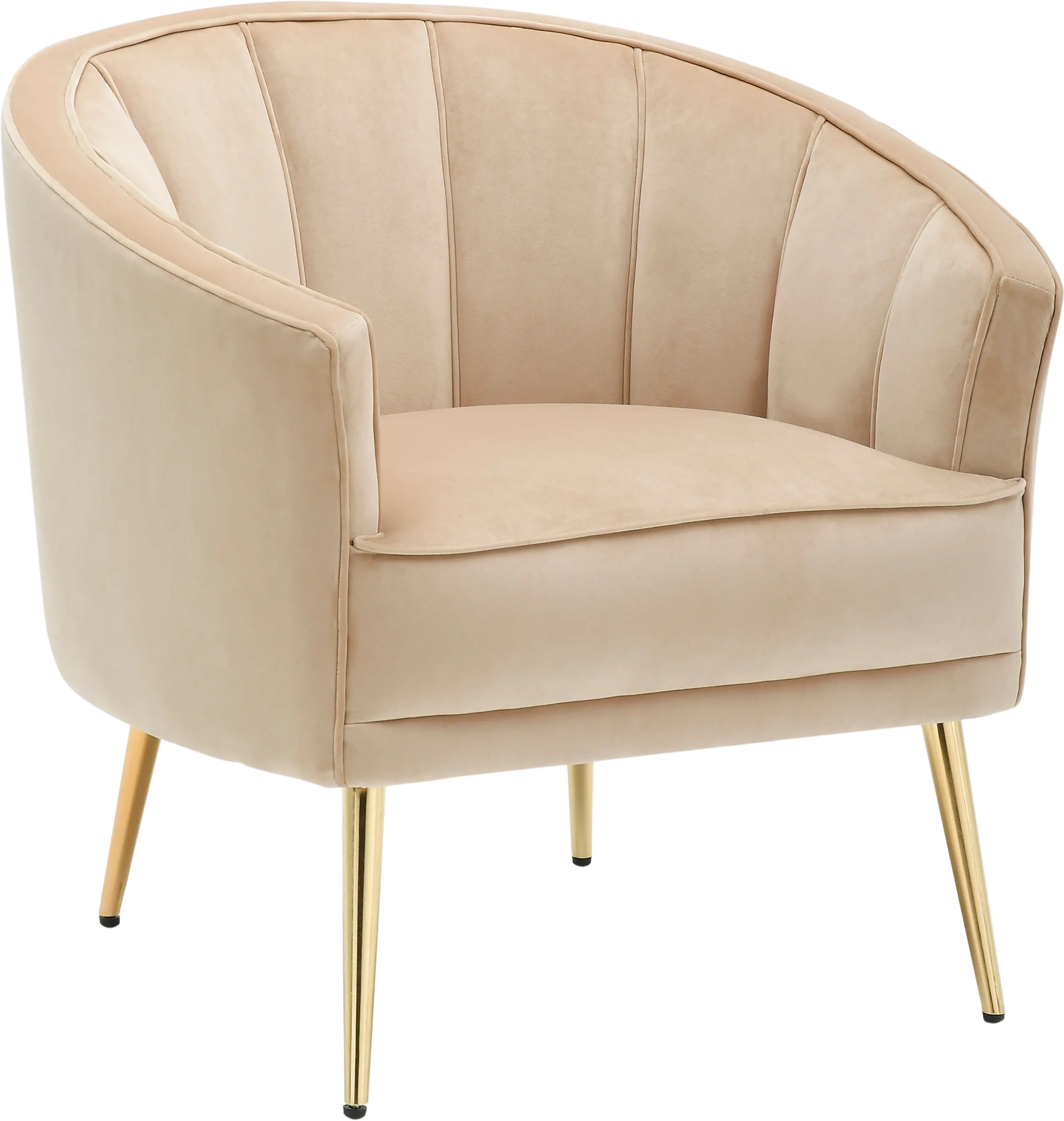 CHR-TANIA AU+CHMP Tania Champagne Velvet Glam Accent Chair-1